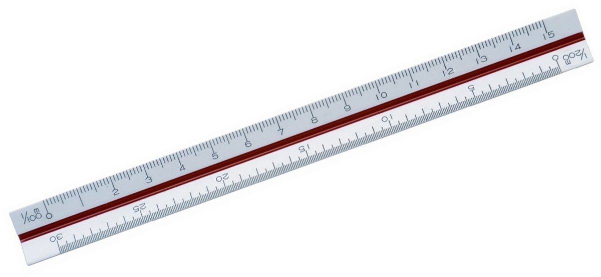 Linex Zeichenlineal Dreikantmaßstab 347 15cm weiß