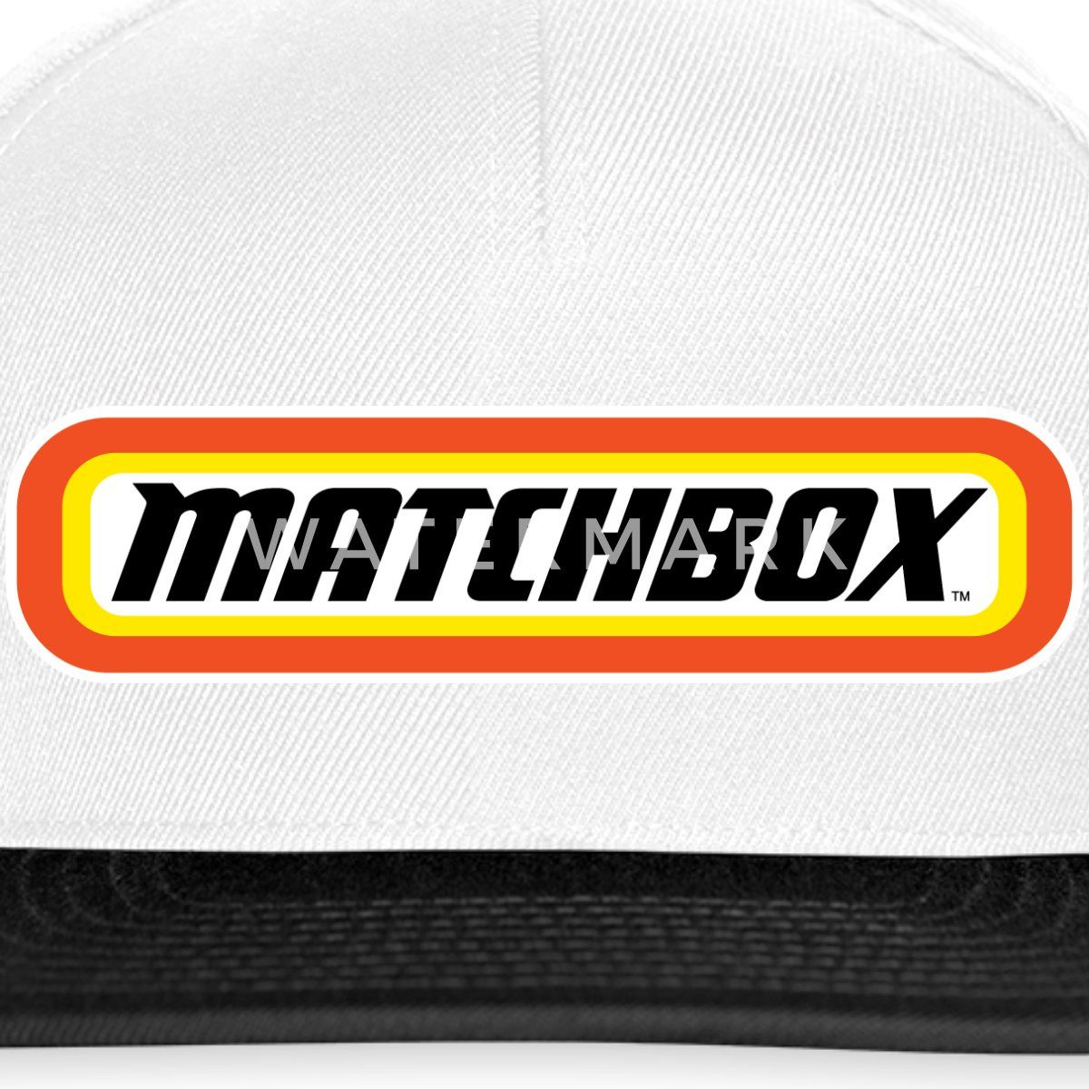Spreadshirt Snapback Cap Matchbox™ Offizielles Logo Orange, Gelb & Schwarz Snapback Cap (1-St)