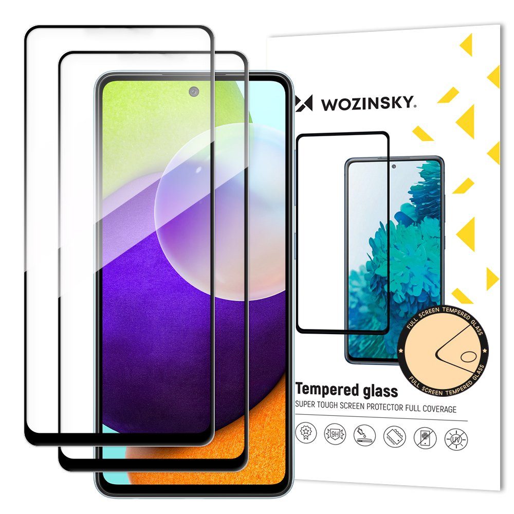 cofi1453 Handyhülle 2x 5D Schutz Glas für Samsung Galaxy A52s 5G (A528B) 6,5 Zoll, Displayschutz Panzerglasfolie