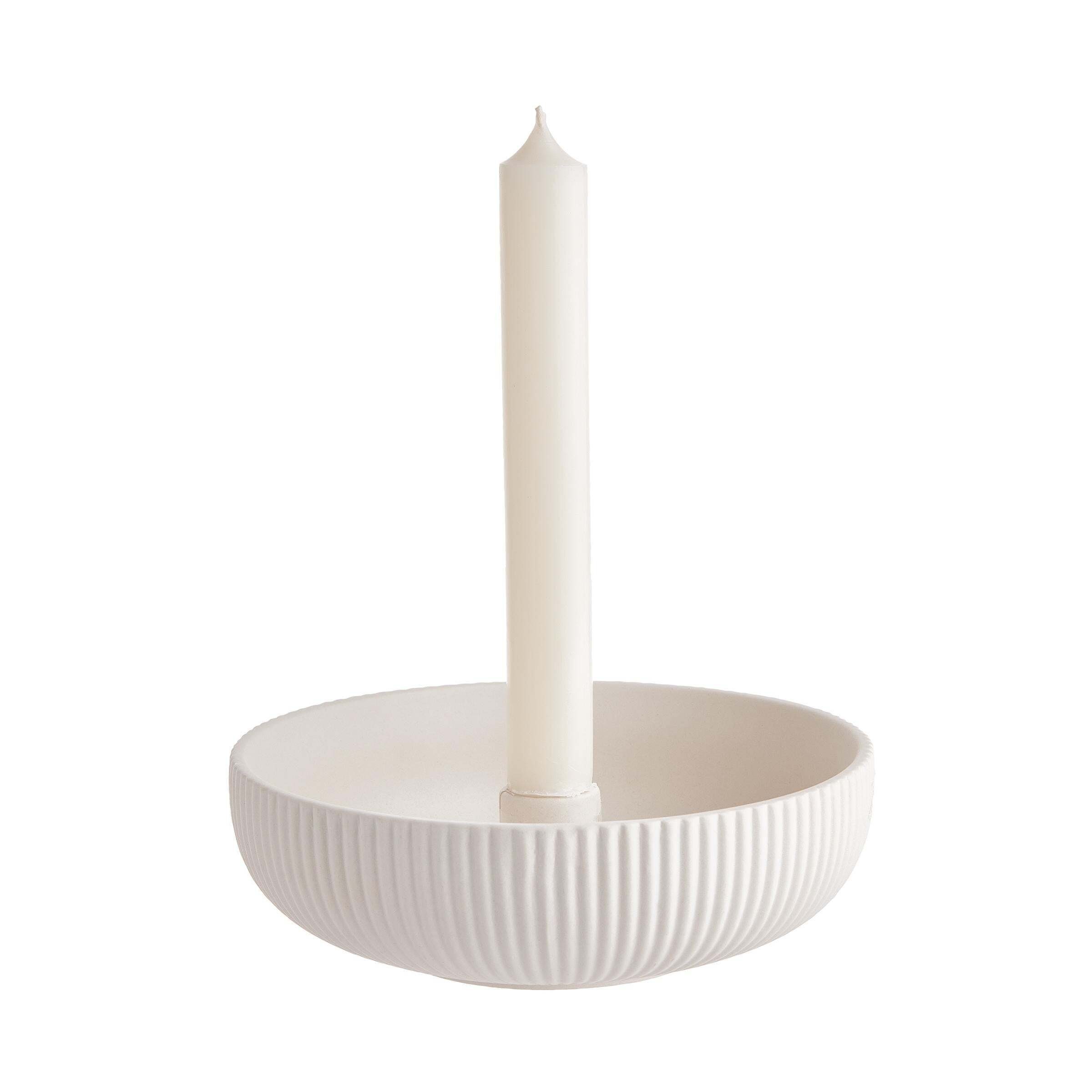 Kerzenhalter Beige Ø16cm BUTLERS BOWL CANDLE Stabkerzenhalter