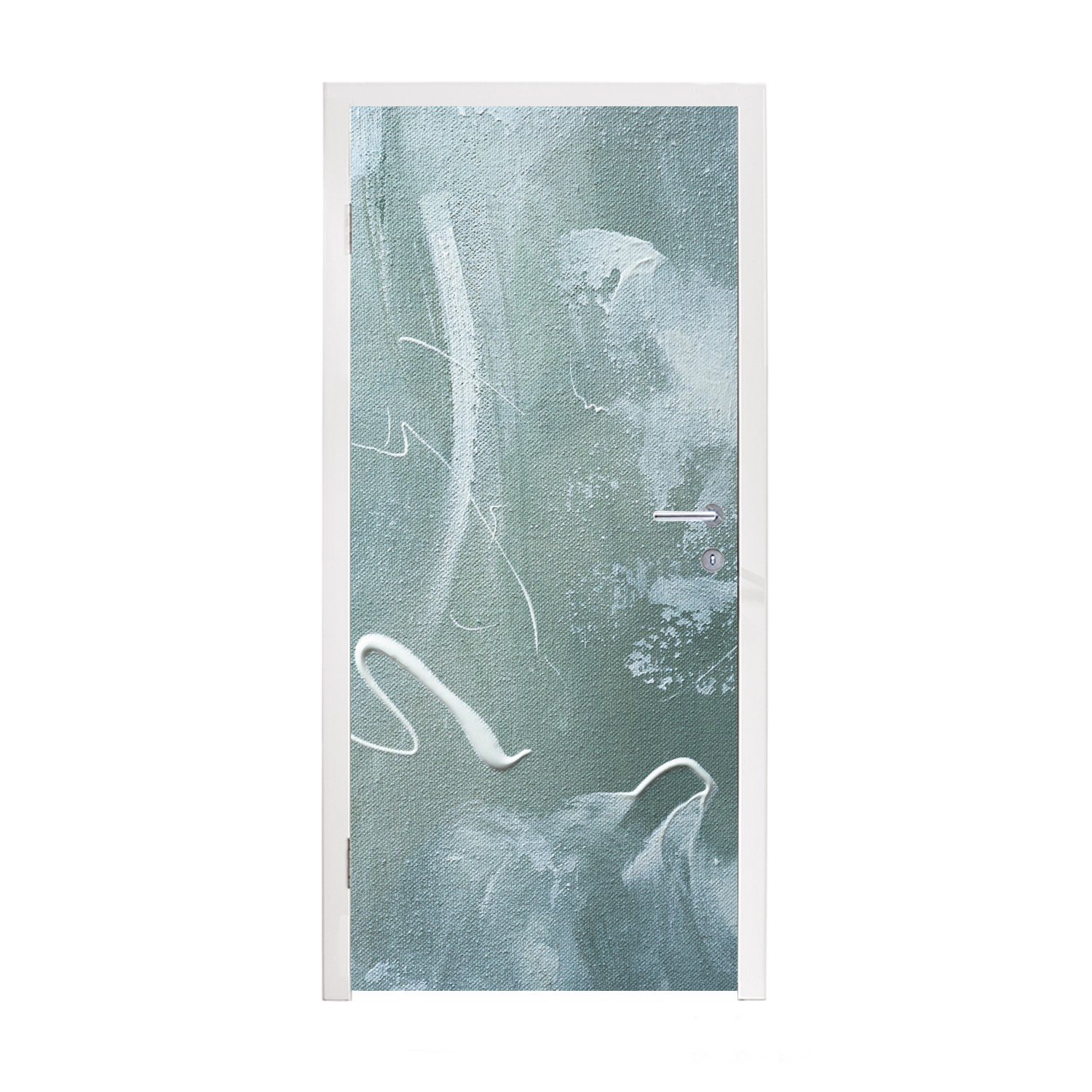 MuchoWow Türtapete cm Abstrakt, - Türaufkleber, Tür, St), bedruckt, für Matt, Acrylfarbe - (1 Gestaltung Fototapete 75x205