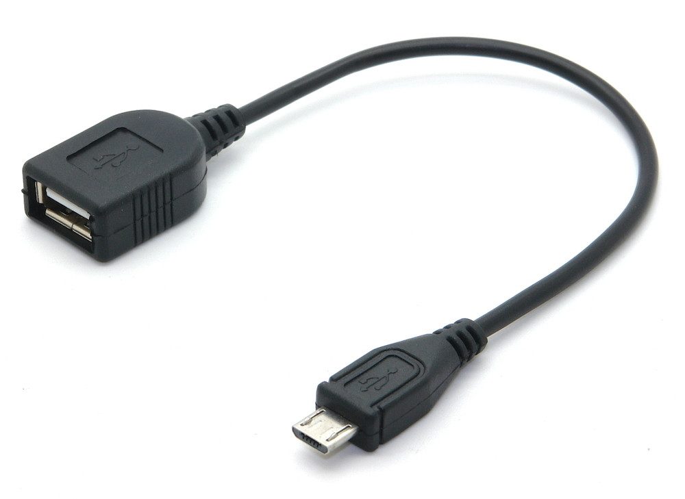 USB 2.0 Hi-Speed OTG Adapterkabel, A-Buchse - Micro B-Stecker 0,15m USB-Kabel
