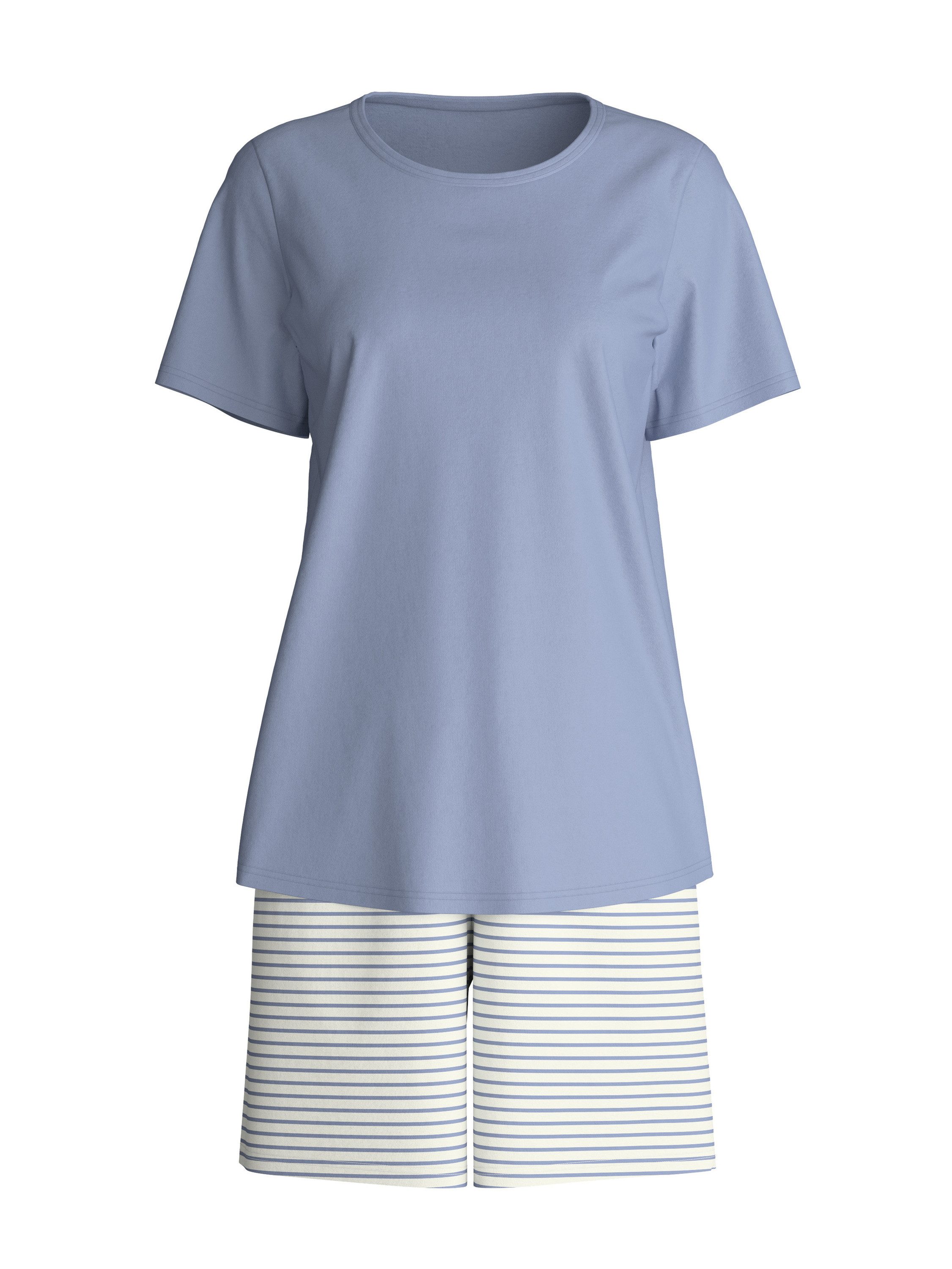 CALIDA Shorty Marine Dreams Damen (2 tlg) weich, pflegeleicht, elastischer Hosenbund