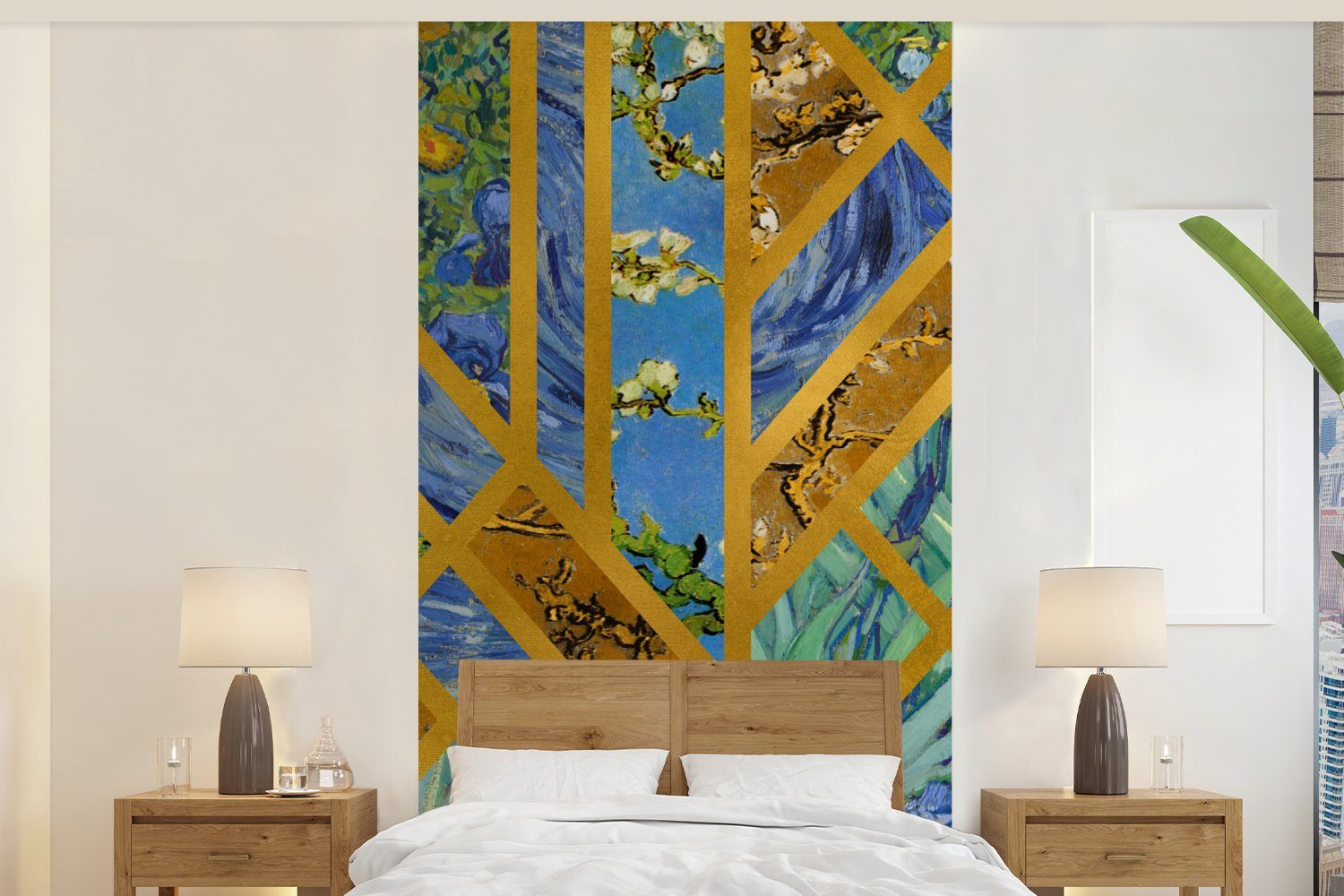 MuchoWow Fototapete Kunst - Vincent van Gogh - Alte Meister, Matt, bedruckt, (2 St), Vliestapete für Wohnzimmer Schlafzimmer Küche, Fototapete