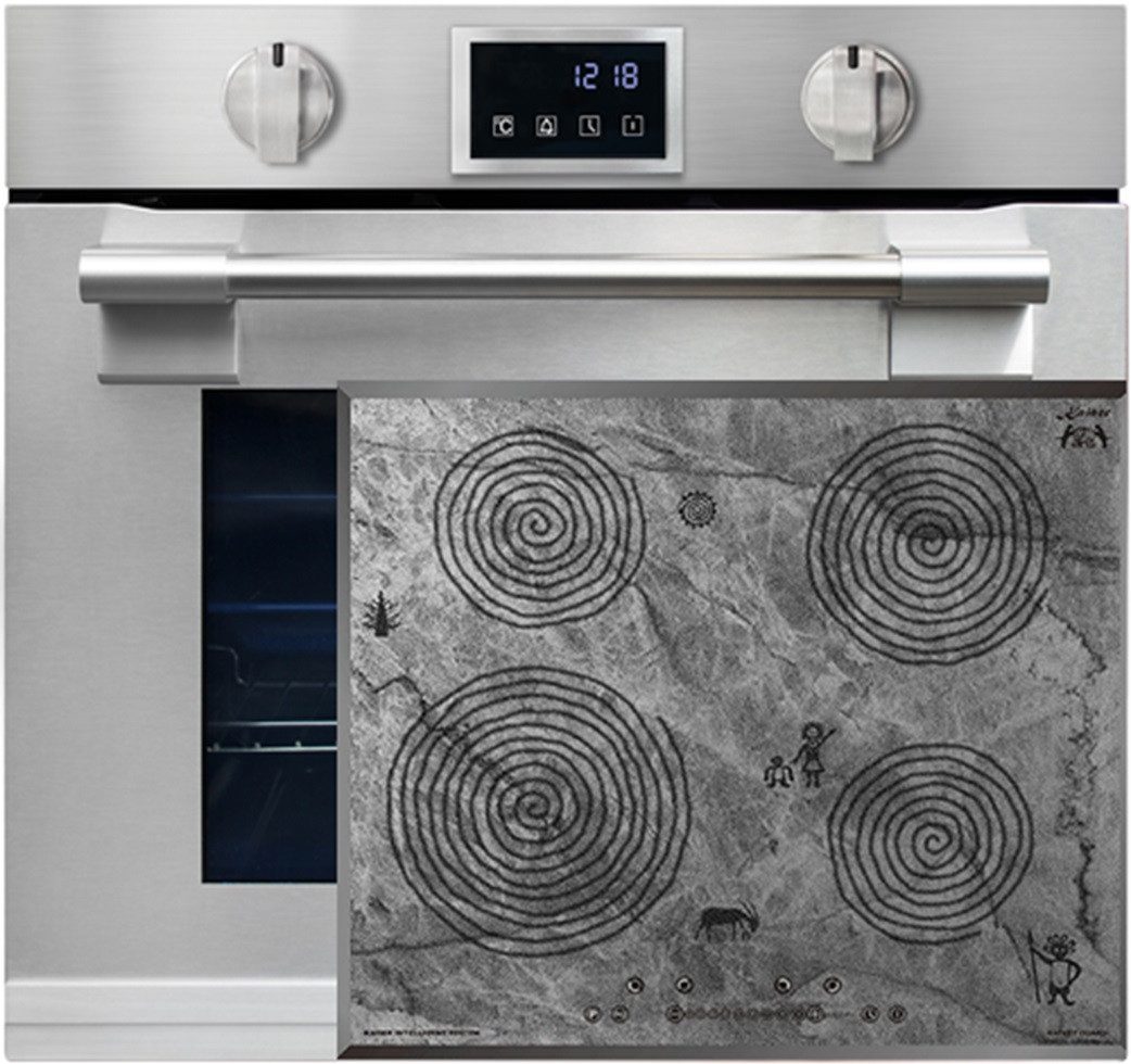 Backofen-Set Herd Set Autark XXL Einbau-Backofen 86L, mit Pyrolyse & AirFry, Touchdisplay mit Induktions-Kochfeld 60 cm 4 Kochzonen EH 6339+KCT 6705 FI Ära.