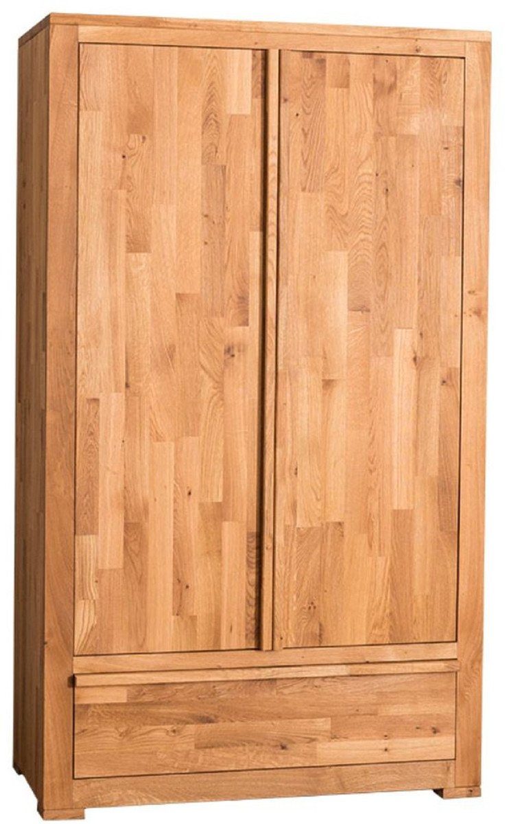 190 x Schlafzimmerschrank Kleiderschrank Naturfarben cm Kleiderschrank Eichenholz Landhausstil 110 Padrino x Casa Türen 55 und - 2 H. Schublade mit