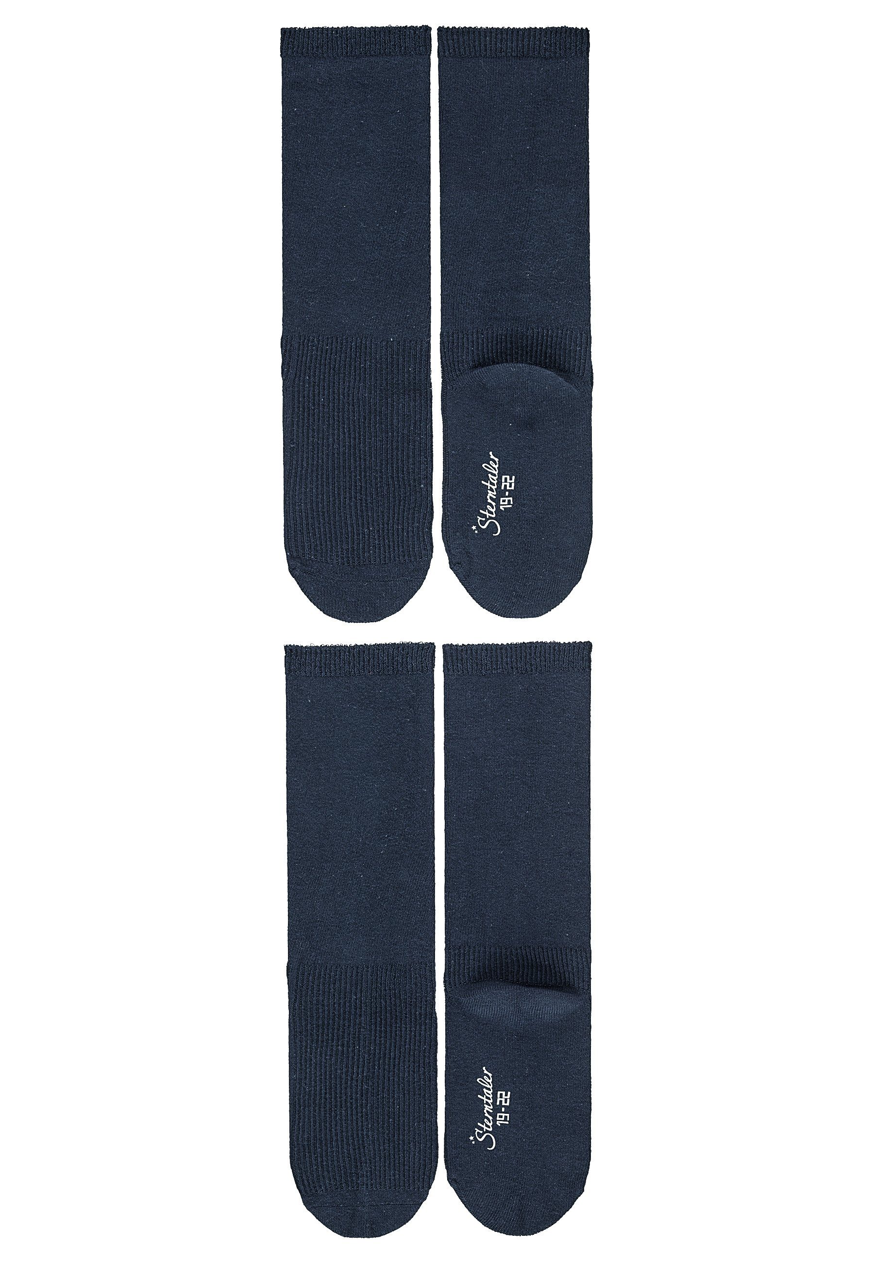 Sterntaler® Kniestrümpfe Kniestrümpfe 2er-Pack uni (2-Paar, Kinderkniestrümpfe mit Komfortbund, Winterstrümpfe für kalte Tage) Hohe Socken im Doppelpack, Strümpfe unifarbend