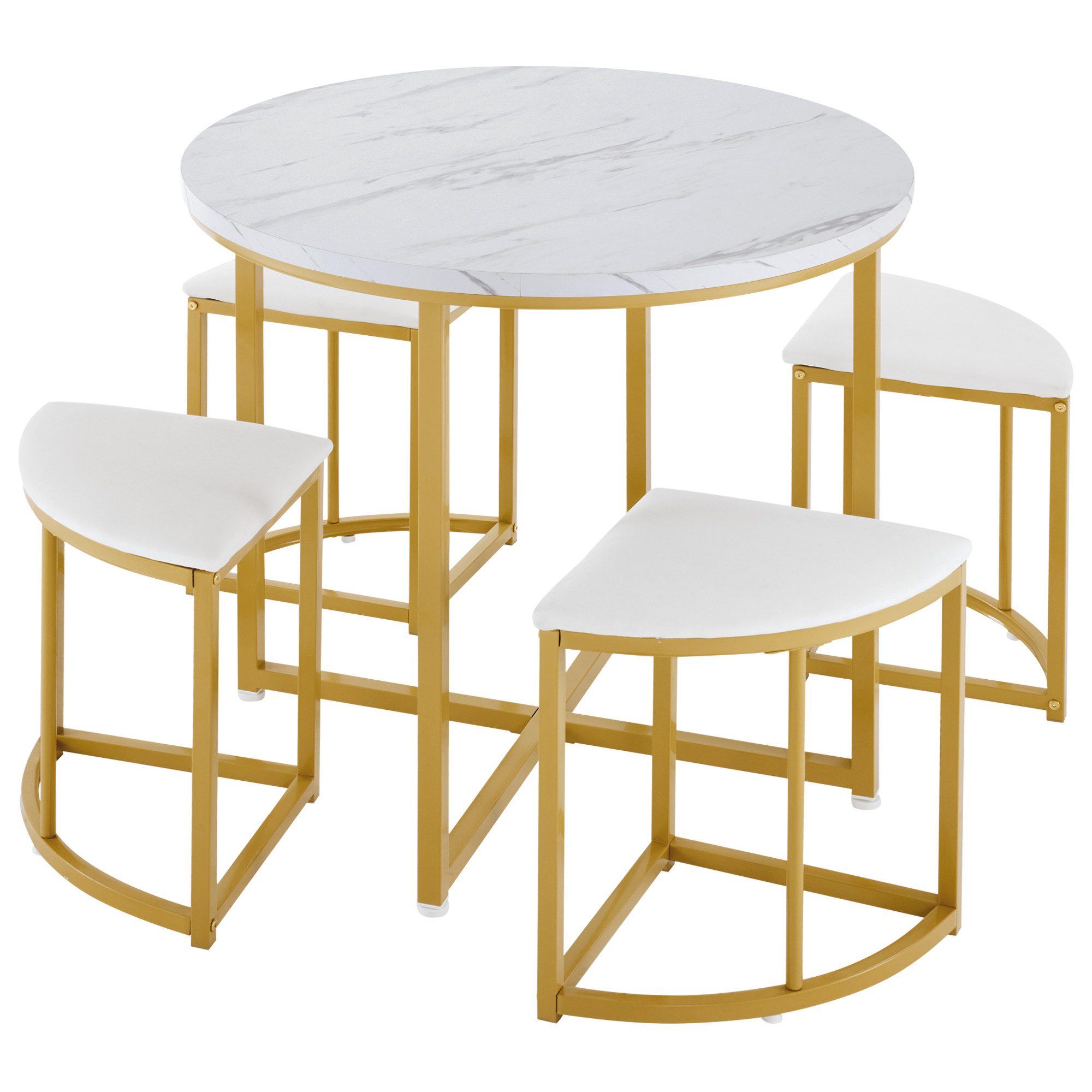 OKWISH Essgruppe Esszimmertisch-Set, (mit Esstisch, 4 günstig online kaufen