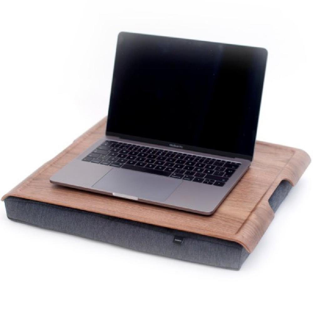 Bosign Laptop Tablett Knietablett Laptray Anti-Slip Walnuss Salt & Pepper  Gray