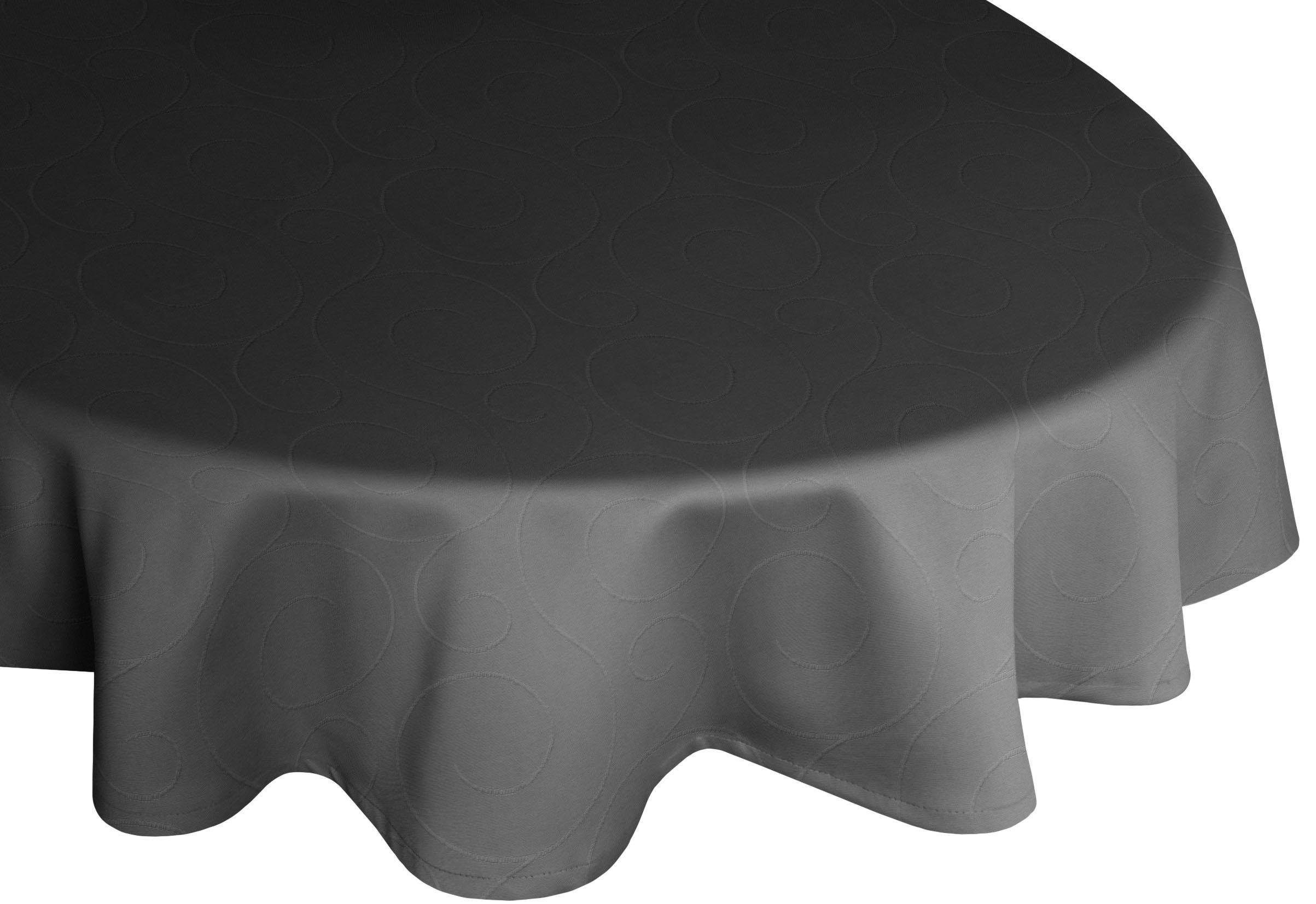Wirth Tischdecke Neufahrn, oval schwarz | Tischdecken