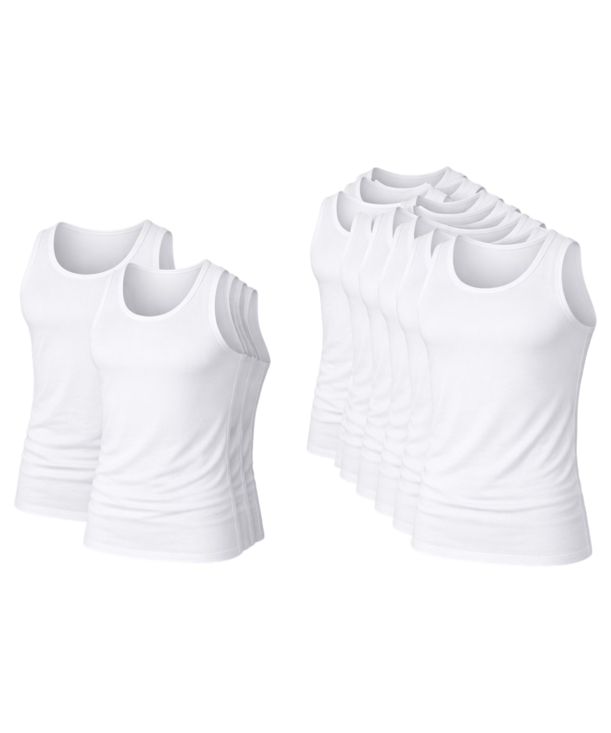 Seher Mensucat Unterhemd 6er-10er Pack Herren Unterhemden Tank Tops 100% Baumwolle S-4XL (10-St., Multipack) Atmungsaktiv und hautfreundlich