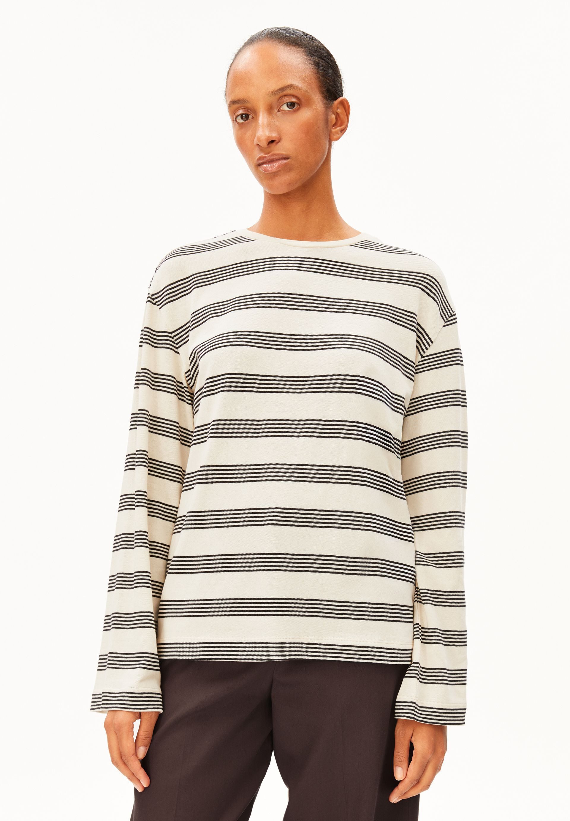 Armedangels Longsleeve MARYNAA FINE STRIPE Loose Fit