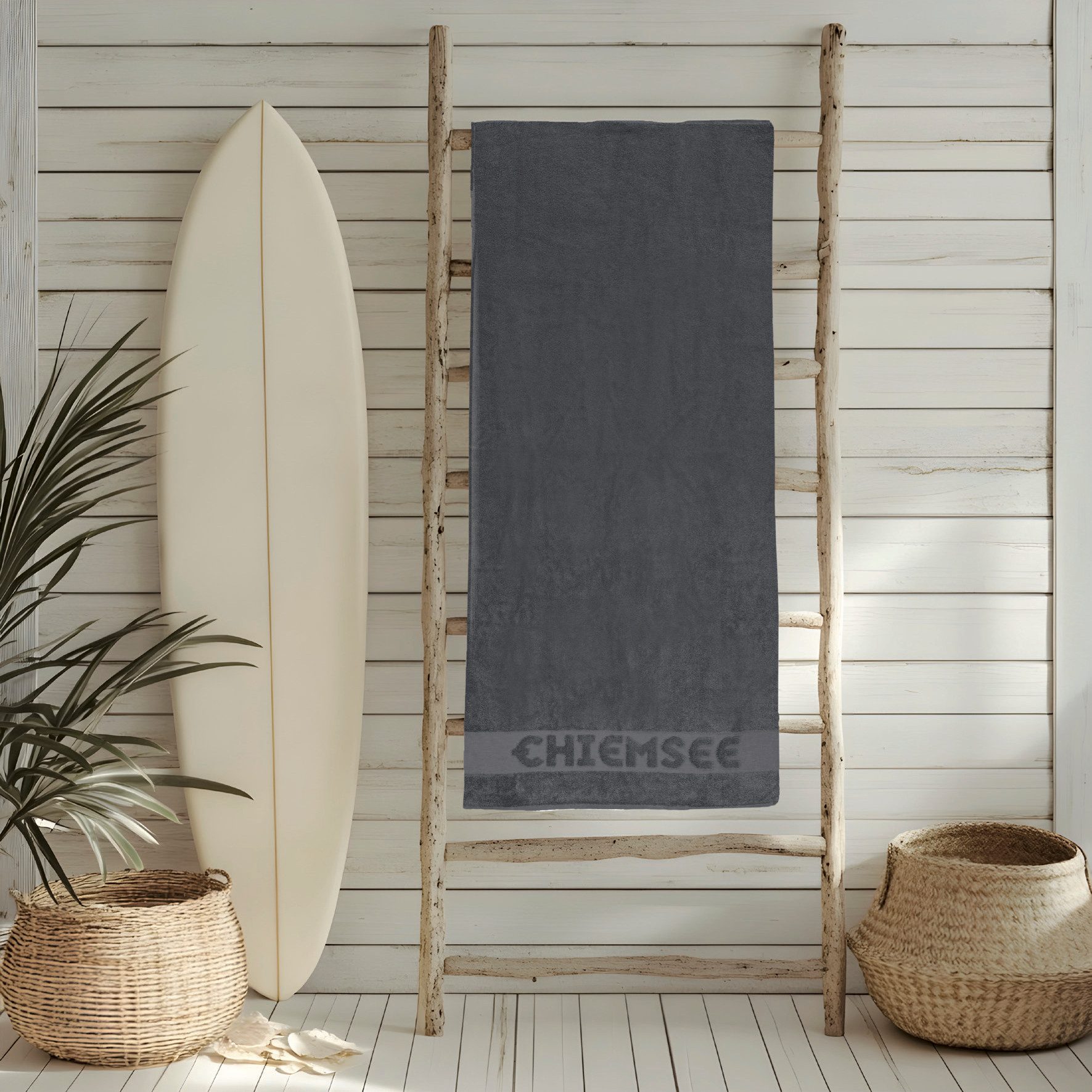 Chiemsee Handtuch uni, 100% Baumwolle, Frottier, Duschtuch, Gästetuch, (1-St)