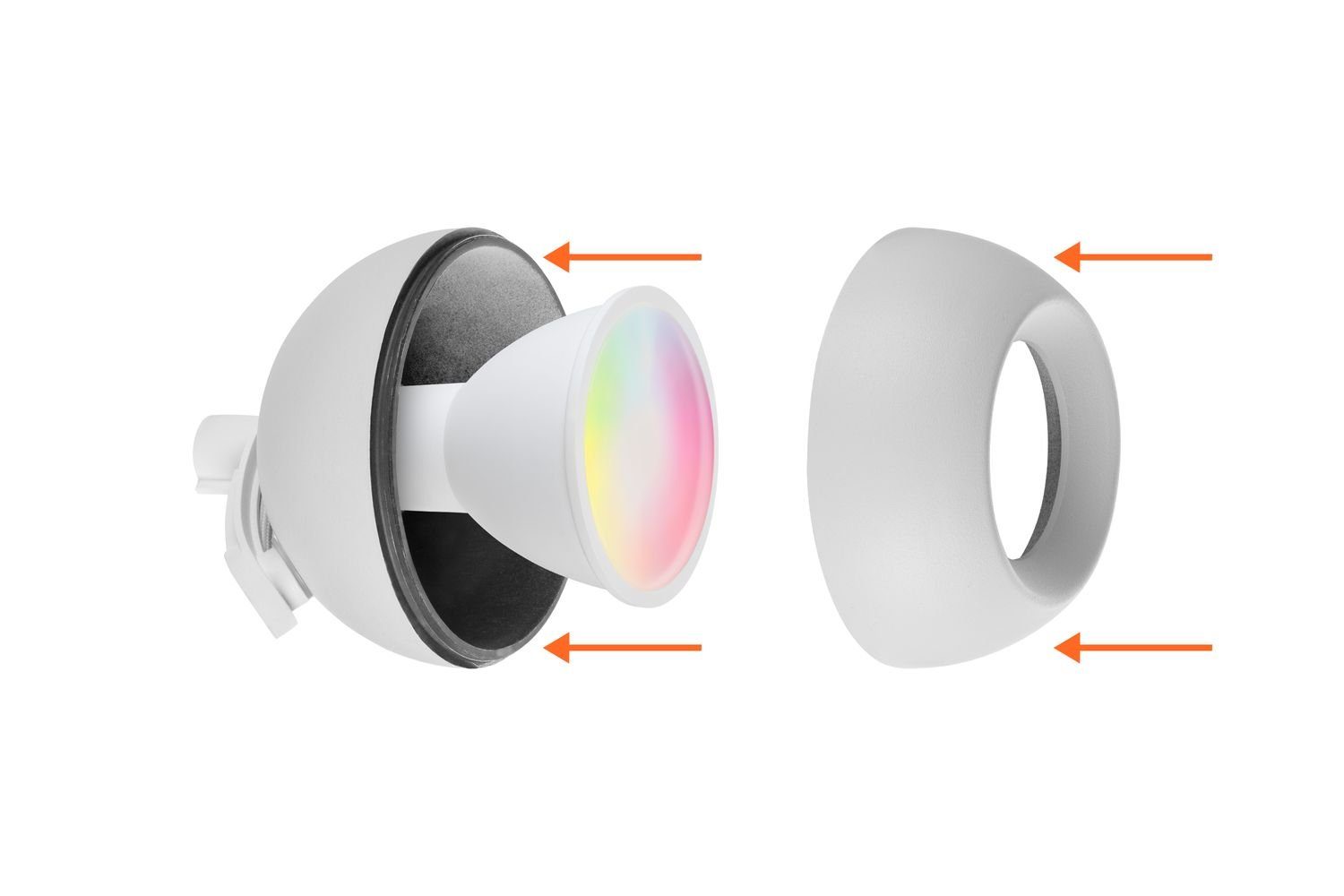 für Leuchtmittel Abolag LED Spots - - 3er LEDANDO weiß Deckenstrahler - Deckenspots GU10 LED -