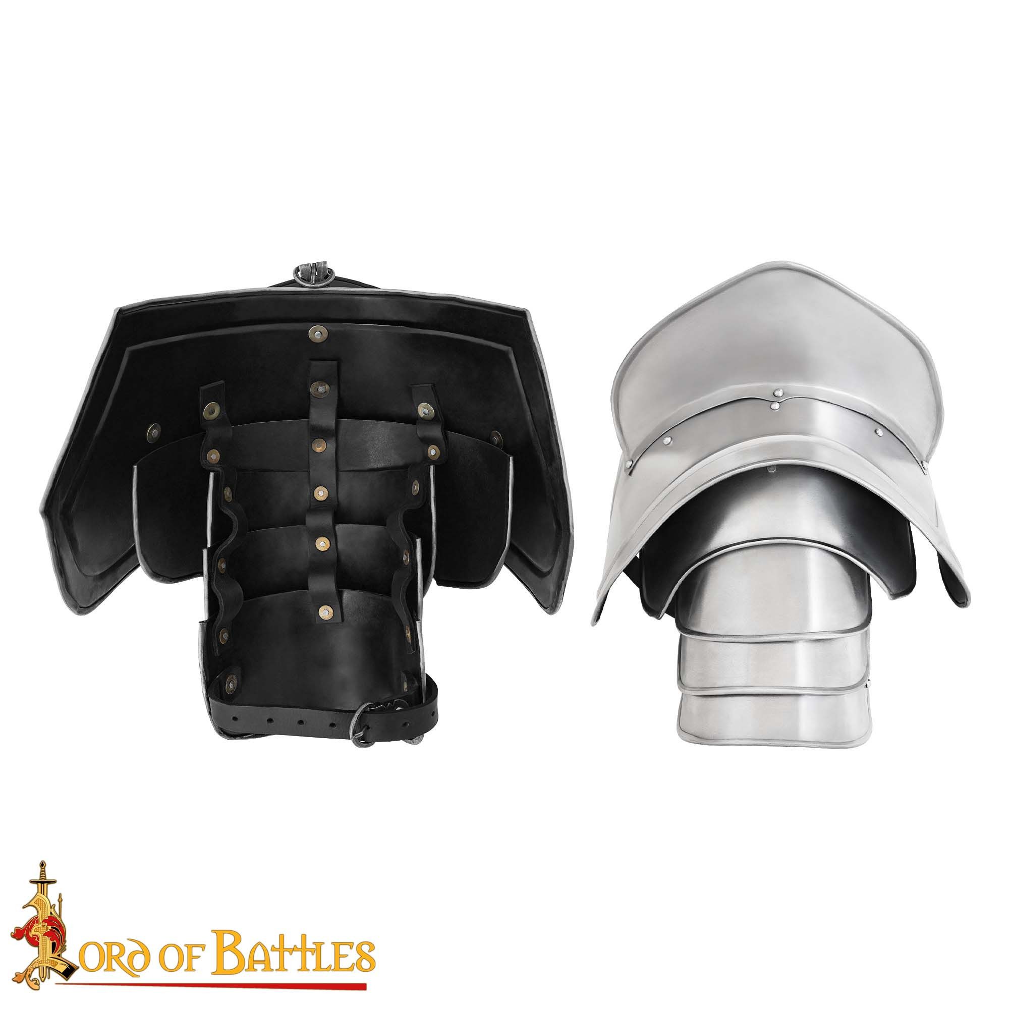 Lord Of Battles Ritter-Kostüm Fantasy Schulterplatten poliert mit Klingenbrecher20 Gauge (1,3 mm)