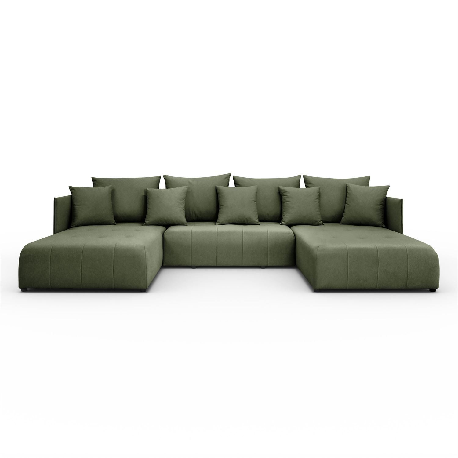 Lookway Wohnlandschaft APOLLO U Ecksofa mit Schlaffunktion und Bettkasten, 348x188x93 cm