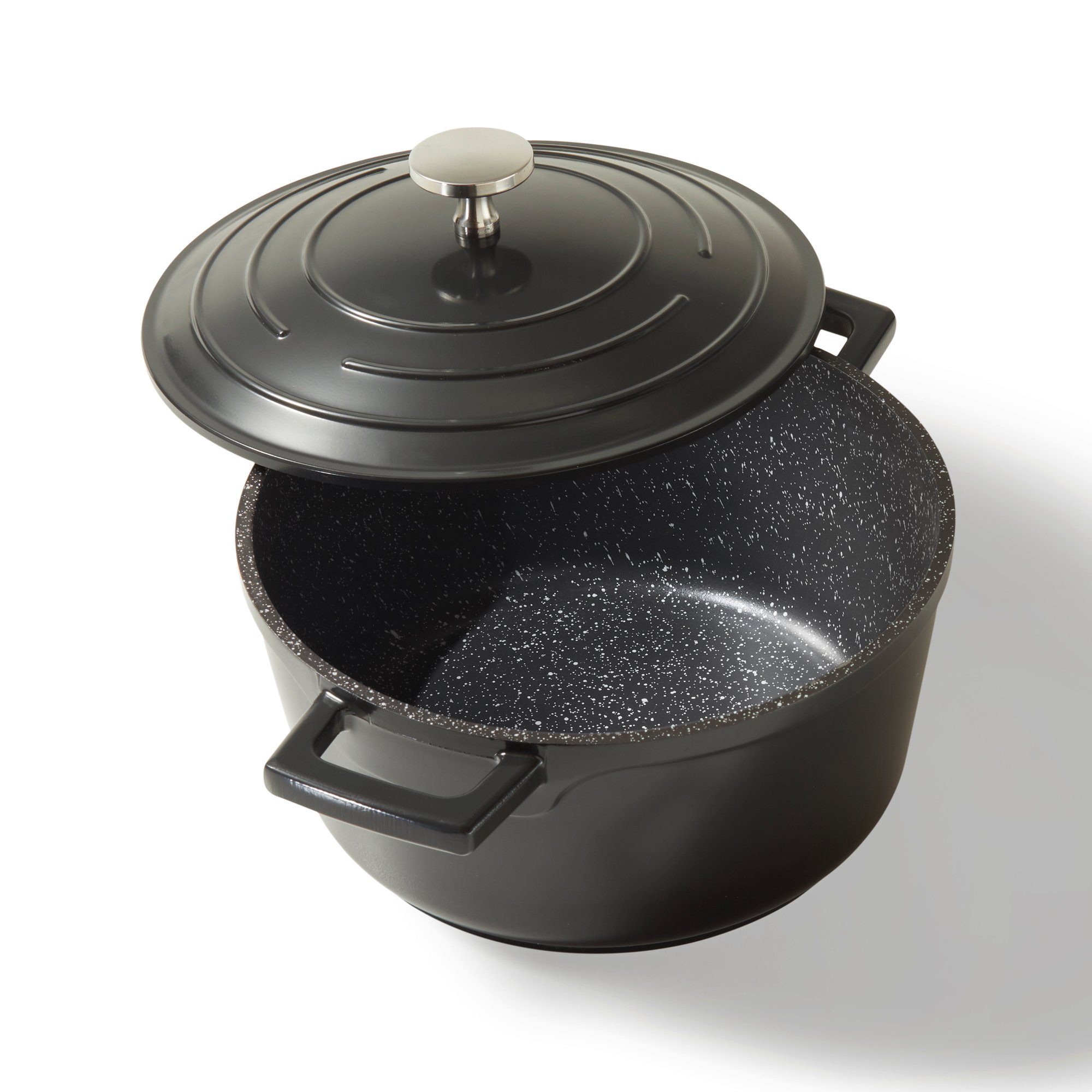 STONELINE Bratentopf, Aluminiumguss (2-tlg), mit Luftzirkulierung + Aromaregen, für Induktion, Designed in Germany
