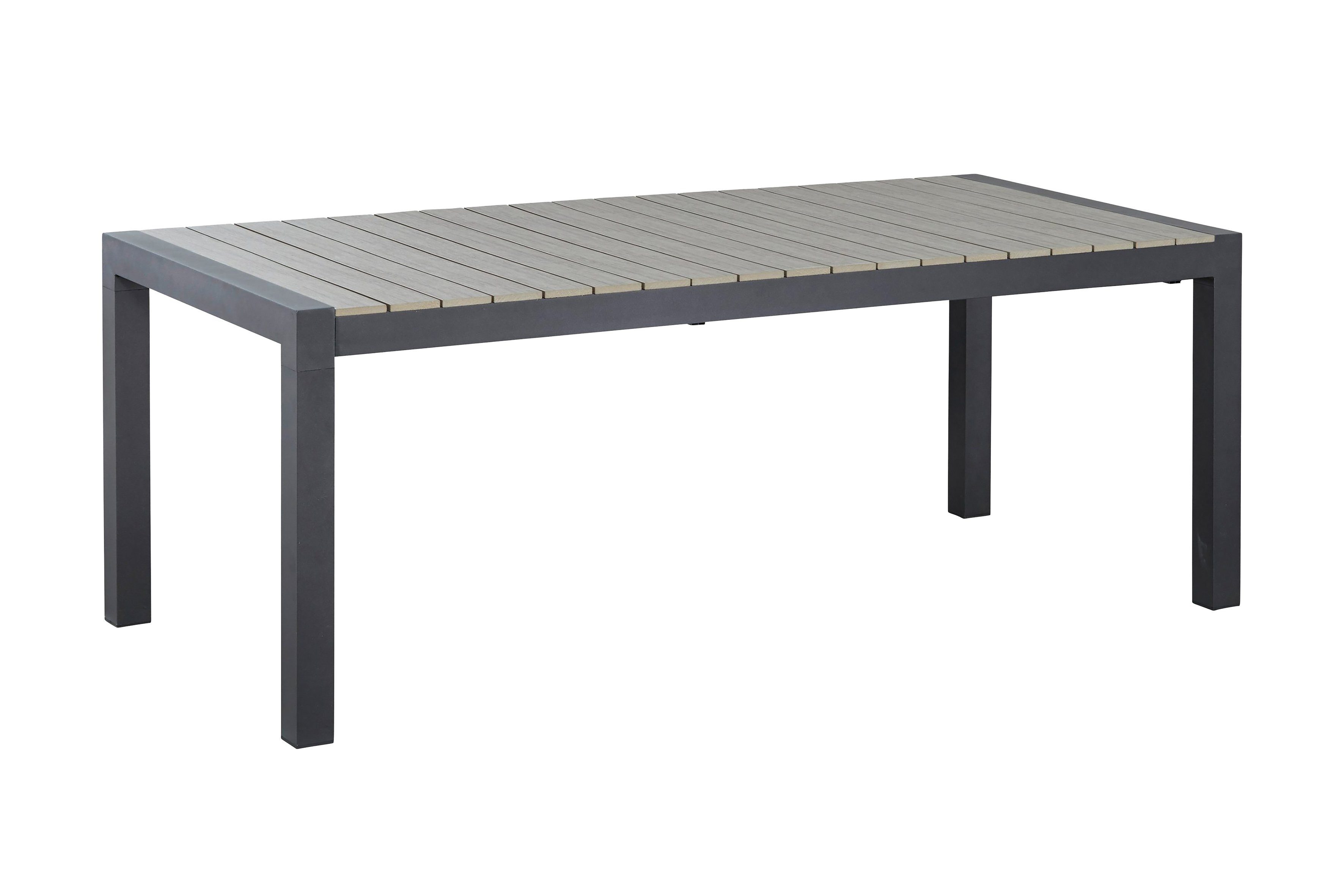 byLIVING Gartentisch ALVA (Aluminumgestell, Nonwood naturfarben), Ausziehbar 205 - 275 cm