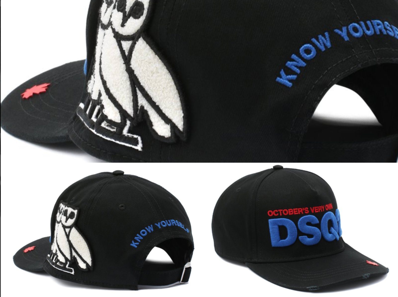Dsquared2 Baseball Cap Dsquared2 x OVO X D2 Logo Embroidered Baseballcap Cap Kappe Basebalkap
