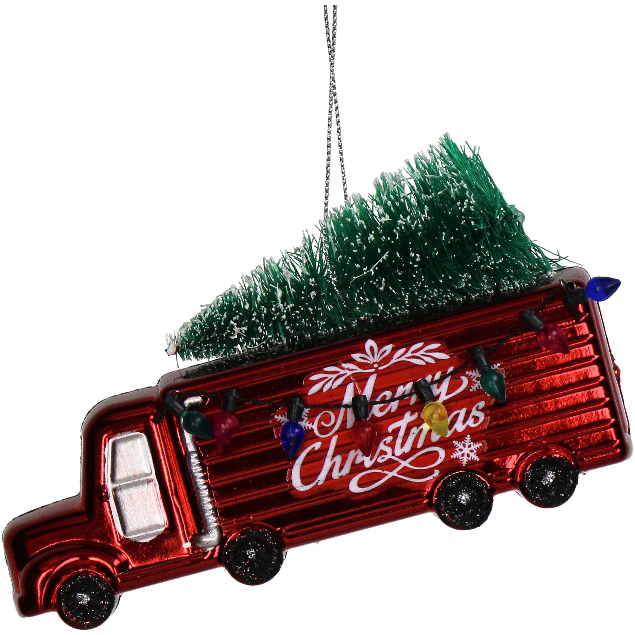 HD Collection Christbaumschmuck, Christbaumschmuck Kunststoff 13,3cm Weihnachtstruck Figur Rot