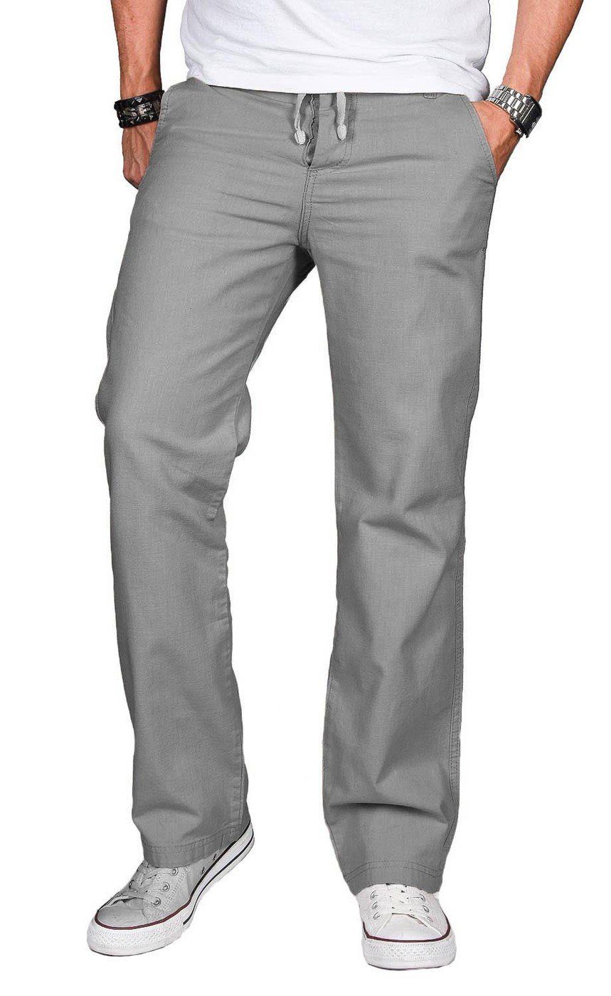 Alessandro Salvarini Leinenhose Herren – leichte Sommerhose Baumwolle Luftige Hose mit Kordelzug und bequemem Schnitt