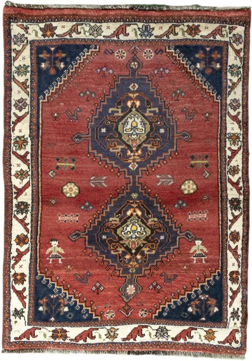 Orientteppich Shiraz 107x153 Handgeknüpfter Orientteppich / Perserteppich, Nain Trading, rechteckig, Höhe: 10 mm