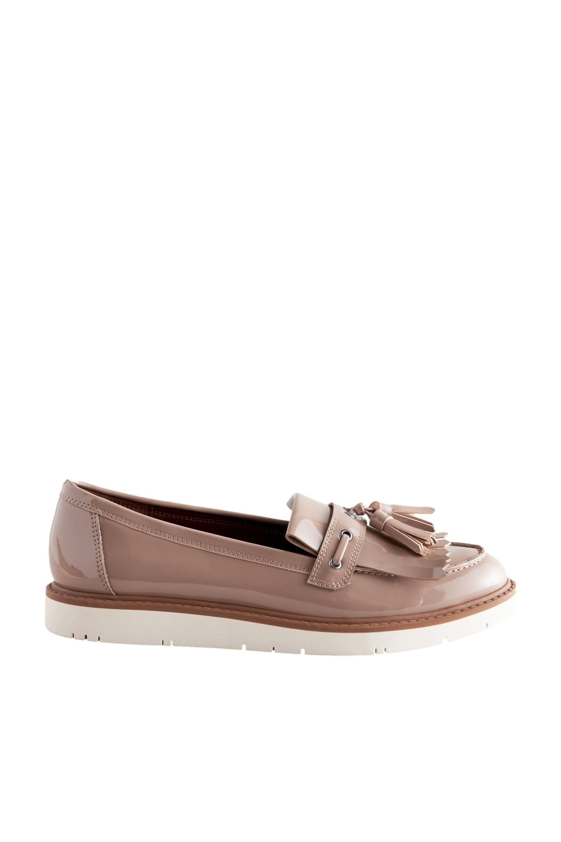 Forever Comfort® Klobige Lackloafer mit Fransen Loafer