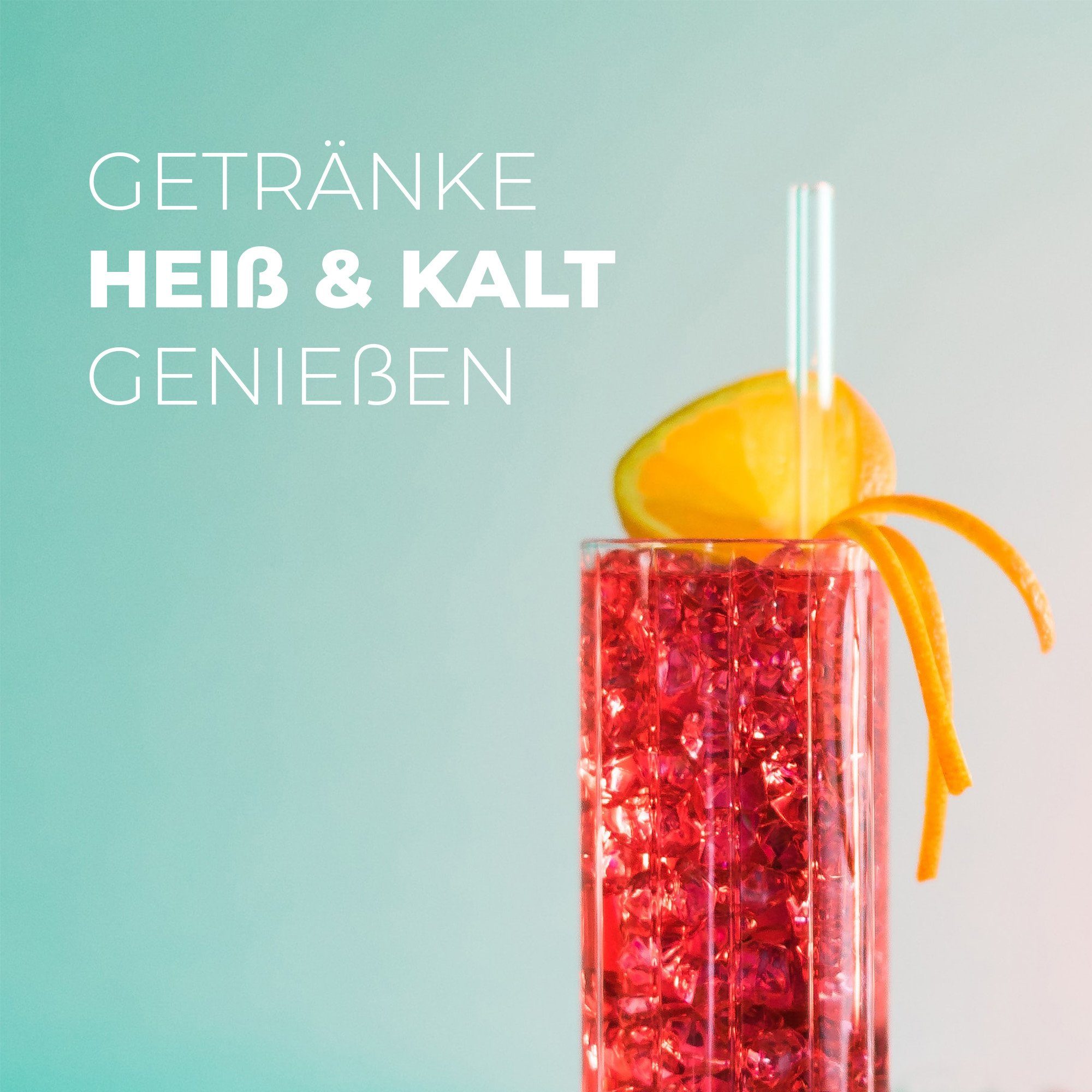 Bestlivings Trinkhalme verschiedene Sets, (5 teilig), Glashalm wiederverwendbar Glasstrohhalm 5 tlg. inkl. Bürste – Bild 4 von 5