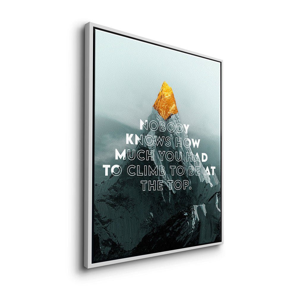 Landschaft Leinwandbild, Motivationsbild und the Rahmen DOTCOMCANVAS® Premium Top ohne at - Be - Berge