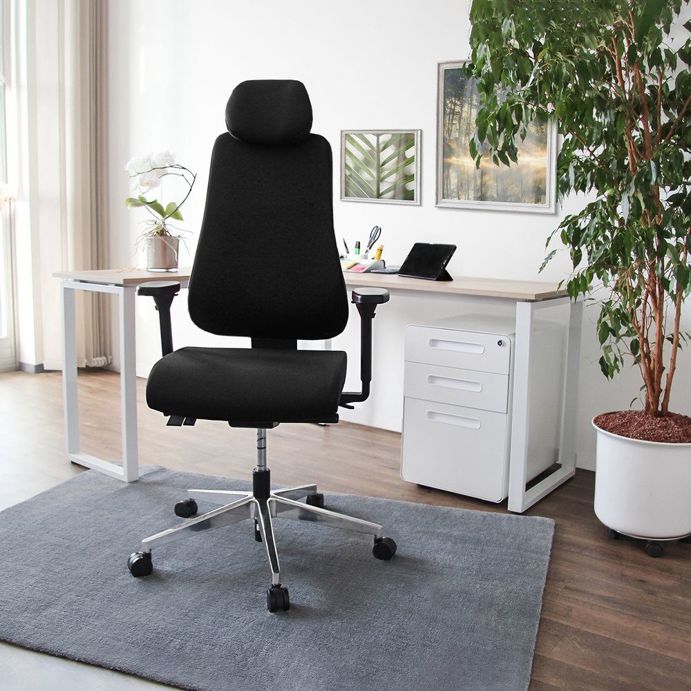 OFFICE (1 Stoff ergonomisch St), Profi Schwarz Schreibtischstuhl 400 Drehstuhl hjh PRO-TEC Bürostuhl