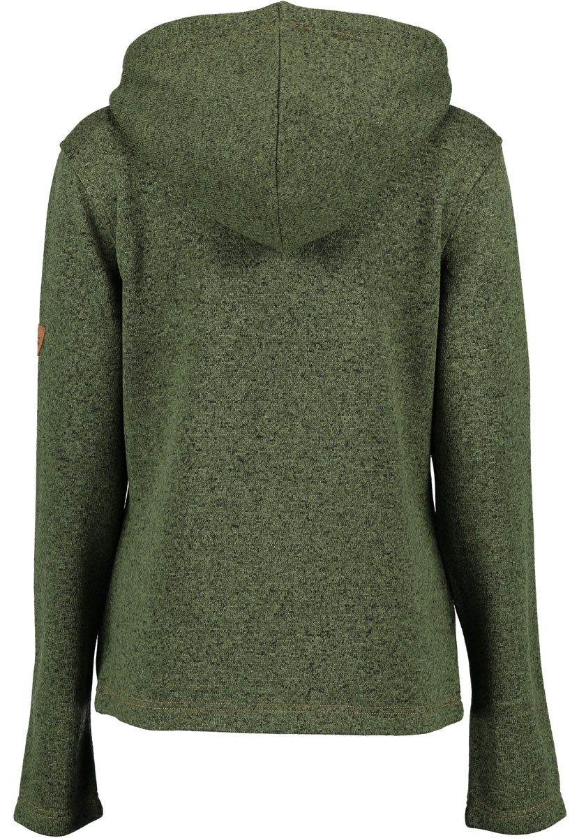 Tom Collins Strickfleecejacke Adisur Damen Kapuzenjacke mit Hirsch-Stickere günstig online kaufen
