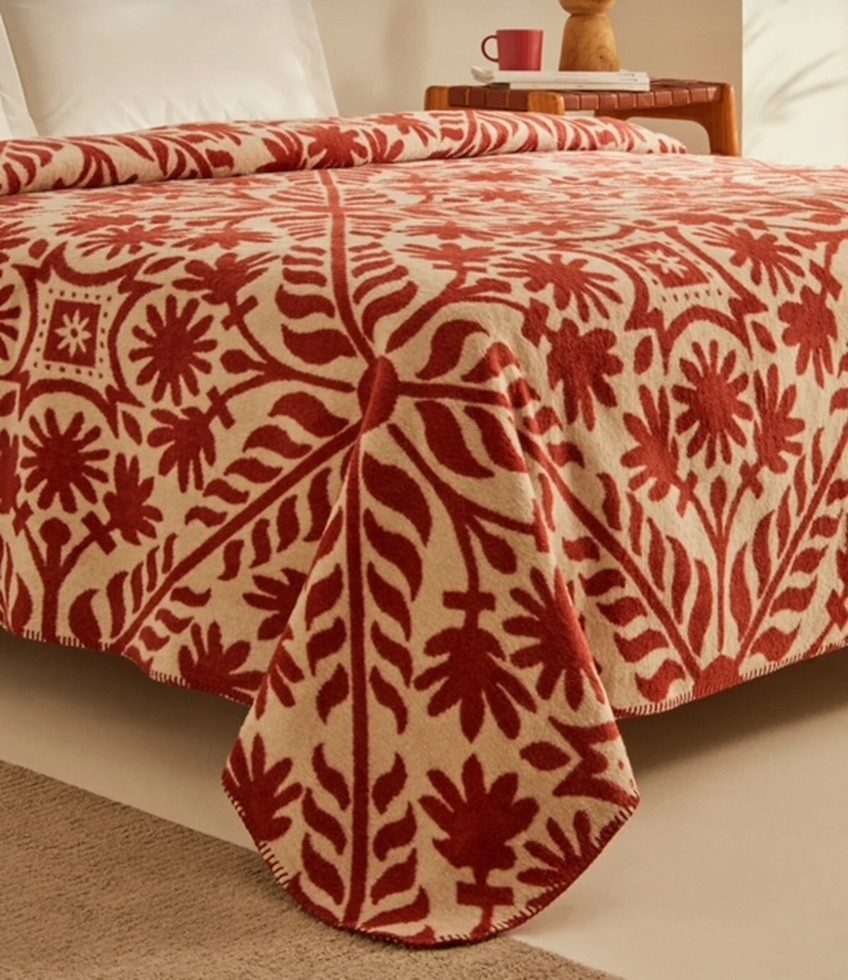 Wohndecke Wohndecke Velma aus Biobaumwolle Mix 200x220cm in Terrakotta, San günstig online kaufen