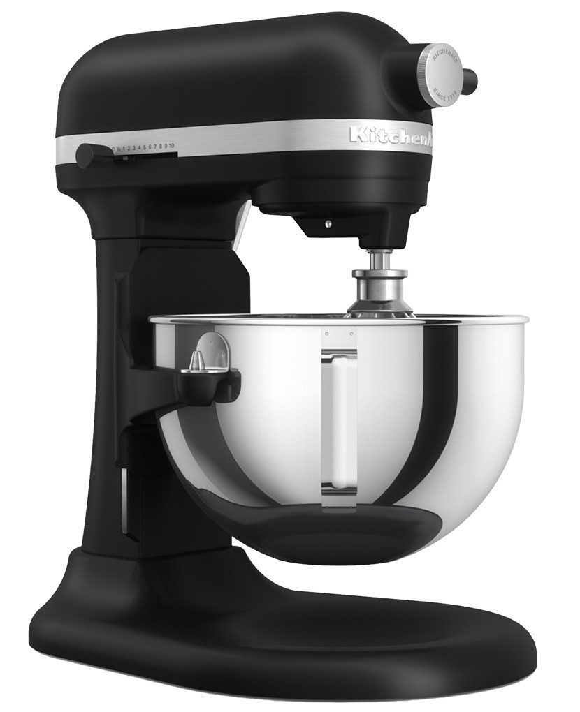 KitchenAid Küchenmaschine 5KSM55SXXEBM, 375 W, 5,2 l Schüssel, Passgenauer Spritzschutz mit verbessertem Design