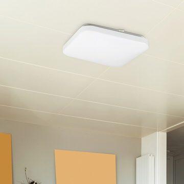 Rabalux LED Deckenleuchte "Rob" Metall, weiß, 20W, neutralweiß, 1400lm, 4000K, 280x280mm, mit Leuchtmittel, neutralweiß