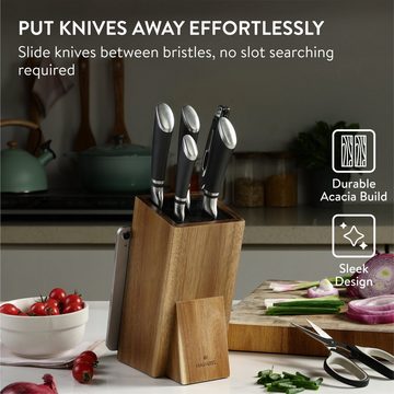 Navaris Messerblock Messerblock mit Smartphone- und Tablethalter - Messerblock ohne Messer (1tlg)