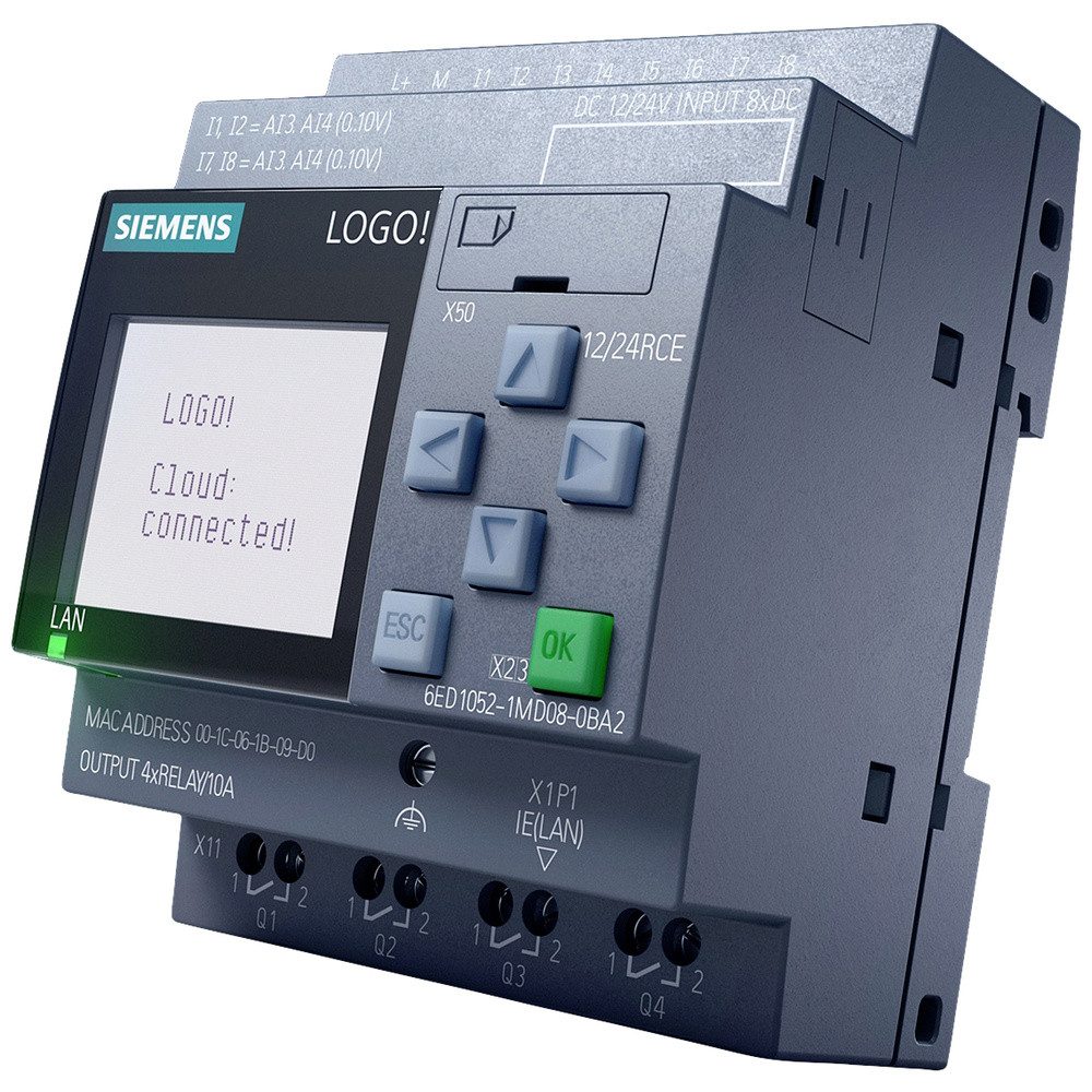 Siemens 6ED1052-2MD08-0BA2 SPS-Steuerungsmodul 12 V/DC, 24 V/DC Hutschienen-Netzteil