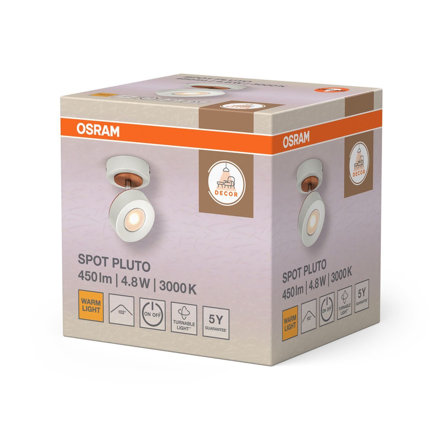 Licht-Erlebnisse Wandstrahler ELUNIS, LED fest integriert, Warmweiß, LED verstellbar 3000 K 300 lm Modern