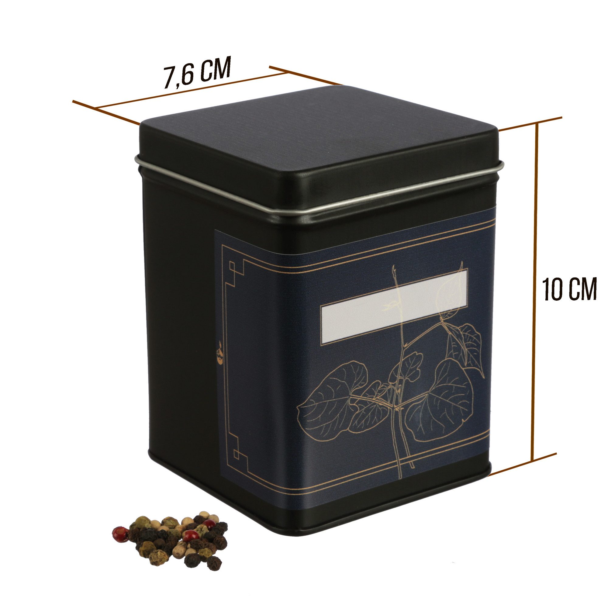 DOSENRITTER Teedose WATSON inkl. 6 florale-Etiketten, (6-tlg), aus Metall