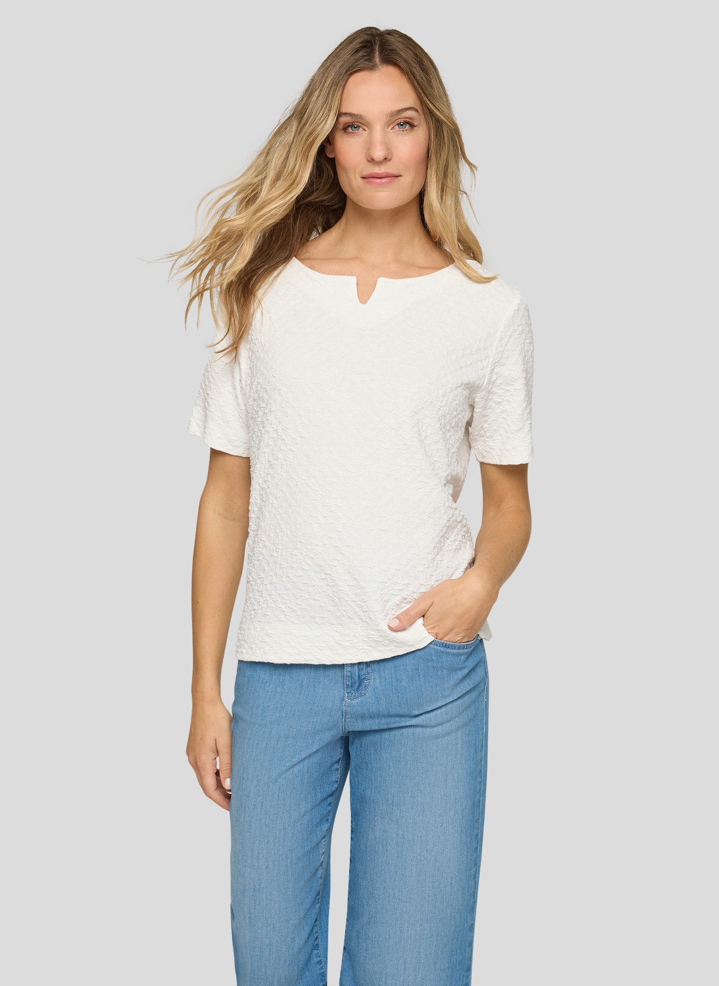 Rabe T-Shirt im Crinkle-Look