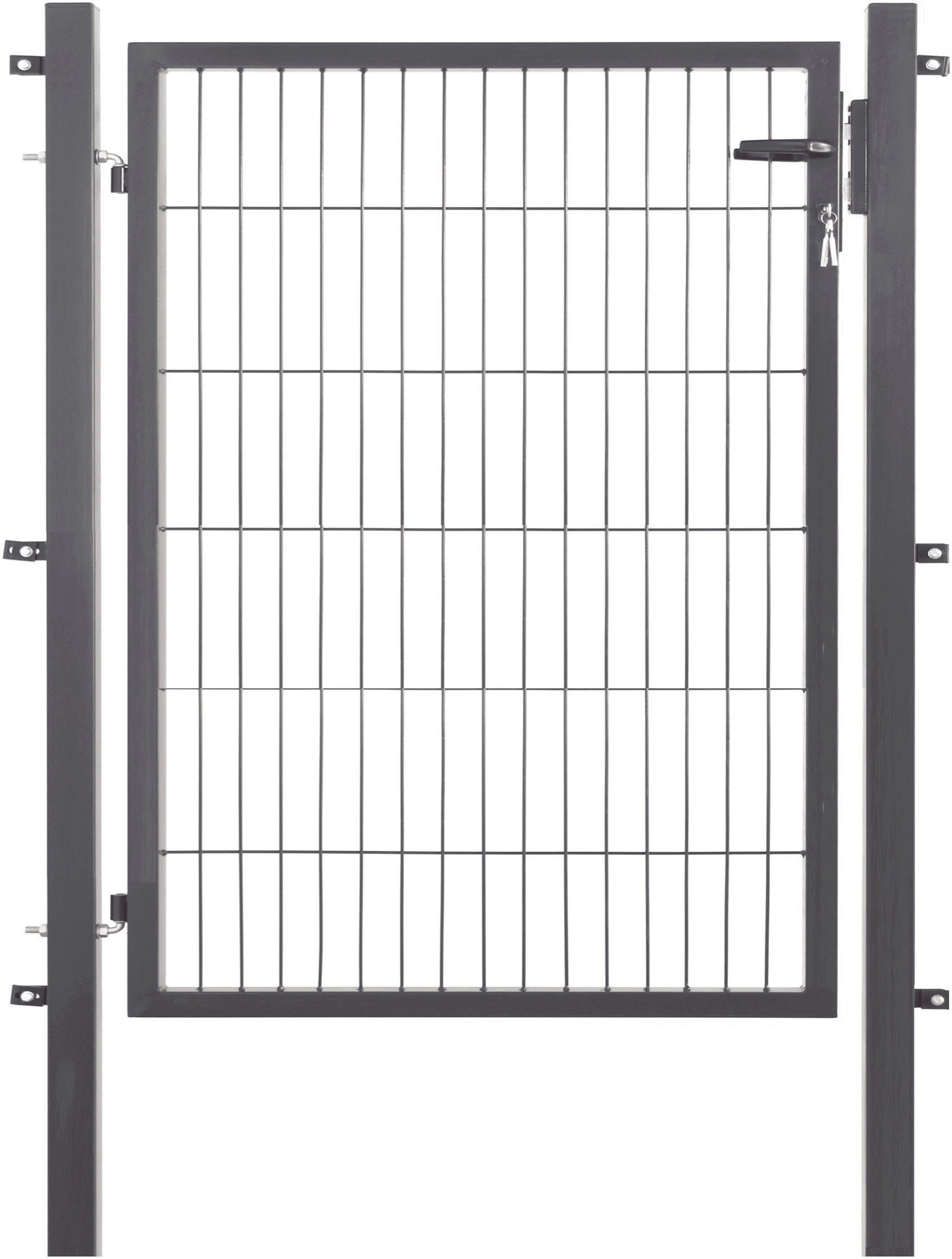 GARDEN 'N' MORE Zauneinzeltür Einzeltor Excellent, (Set), 123 cm hoch, anthrazit