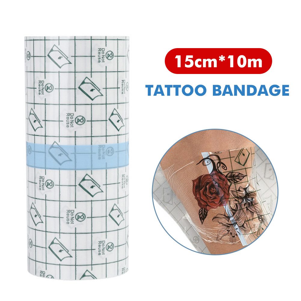 OSTWOLKE Wundpflaster 10M Tattoo Verband Repair Sticker Aufkleber Schutzfolie Atmungsaktiv, Wasserfest, Transparent