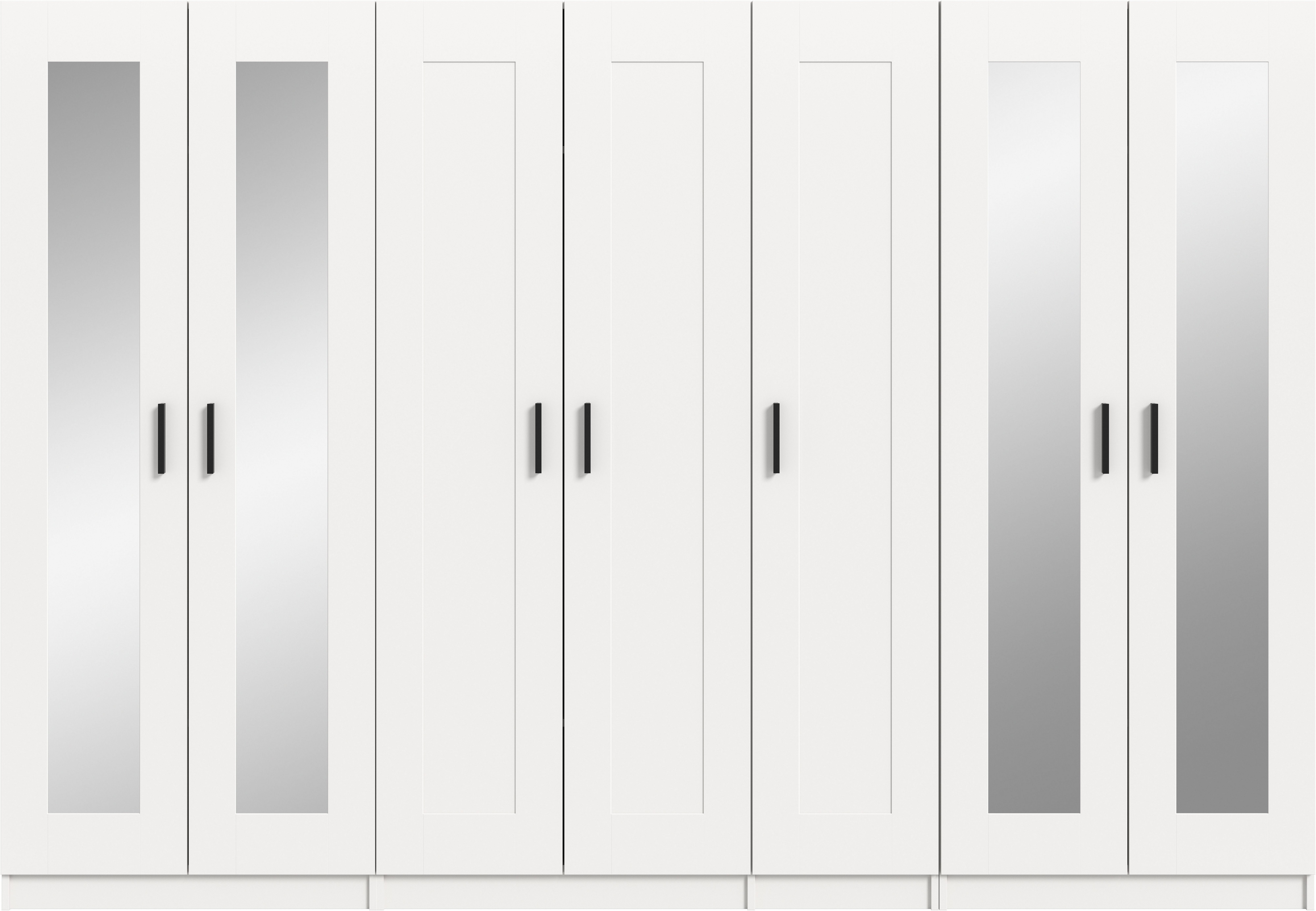 Home affaire Kleiderschrank Farmsen, Schlafzimmerschrank, Garderobe, Schrank (Schrank-Kombi, Schlafzimmer, Garderobenschrank, Flur) Set best. aus: 3 Kleiderschränken, individuell platzierbar