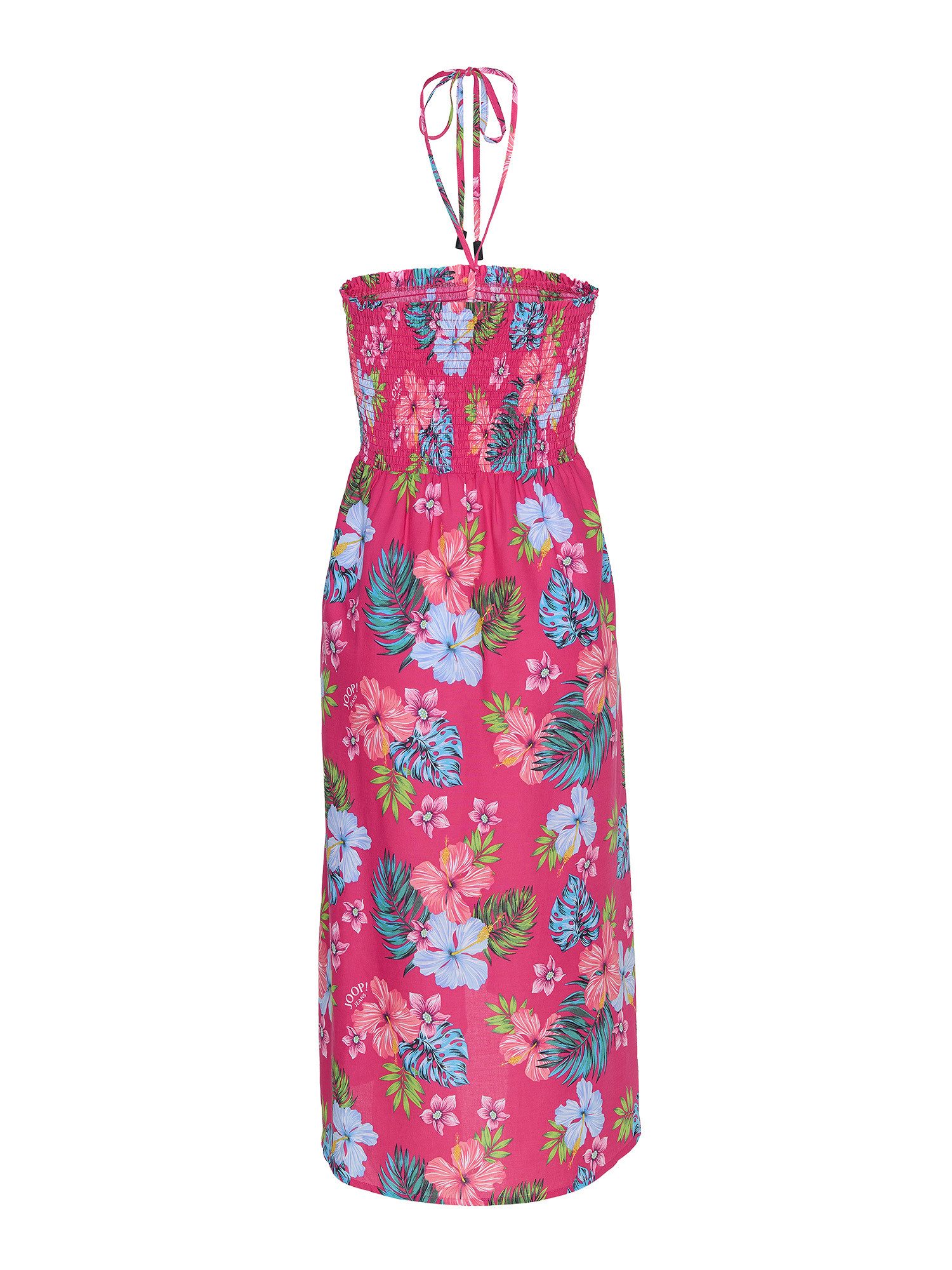 JOOP! Strandkleid Jeans! Hibiscus! Midi-kleid Tunikakleid Sommer-kleid