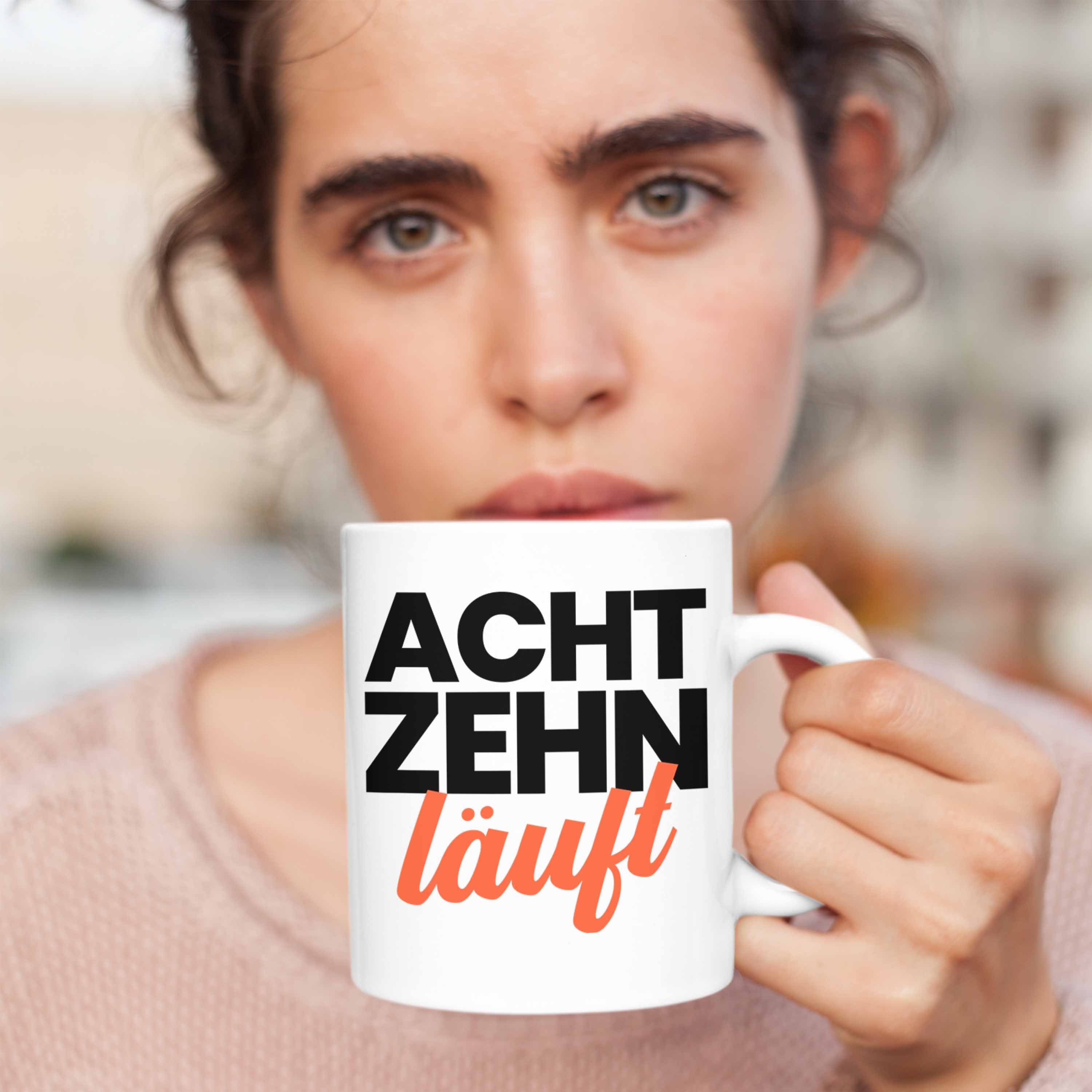 Lustig Geschenke Bday Geschenk 18 Tasse Sprüche Jungen 18 18. Tasse Geschenkidee Geschenkideen Trendation Geburtstag Trendation zum Weiss Mädchen 18er Spruch -