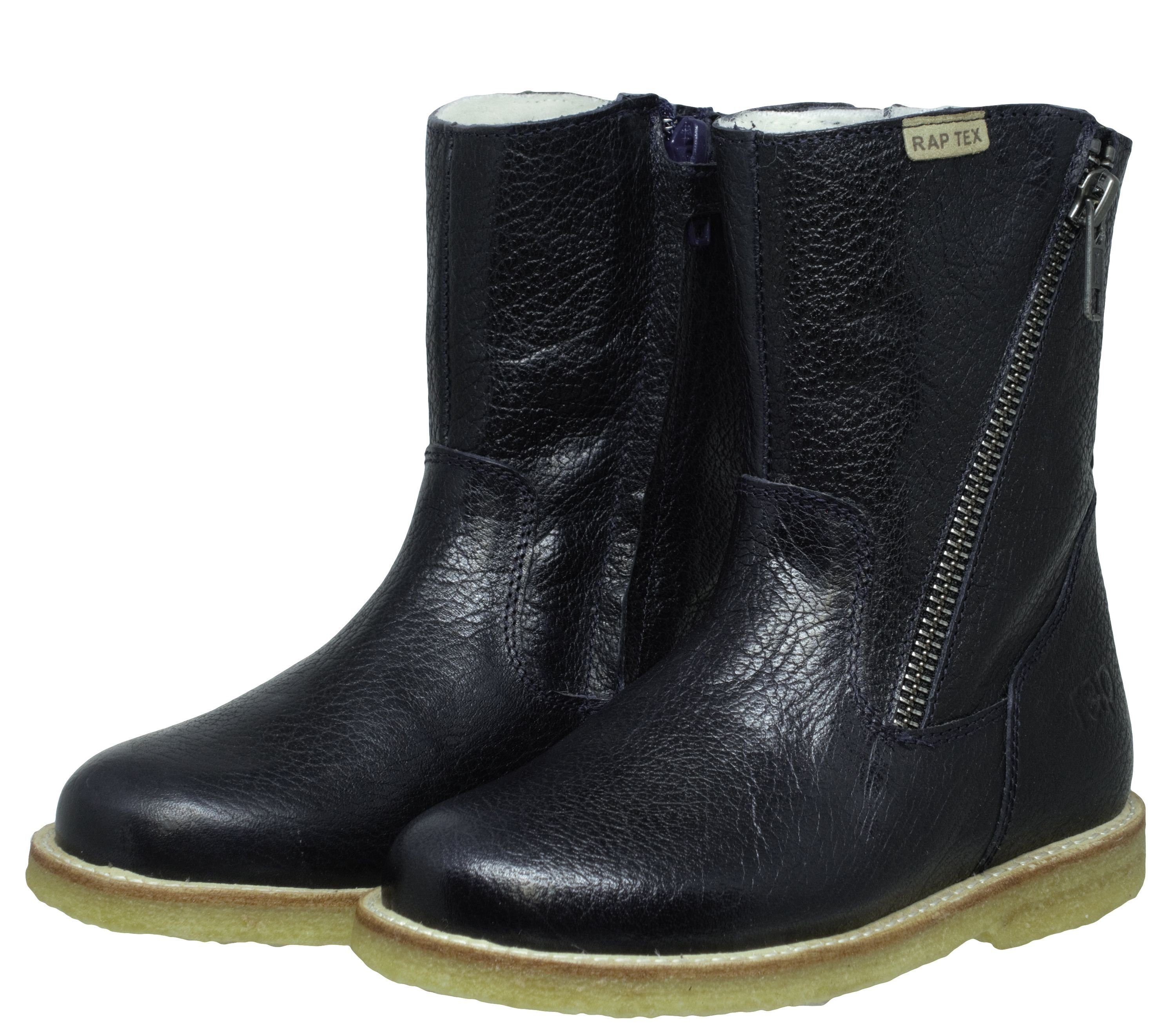 Aurato Rap Arauto Rap 81762 Wasserdicht TEX Leder Stiefel Wollfutter Blau Schnürstiefelette