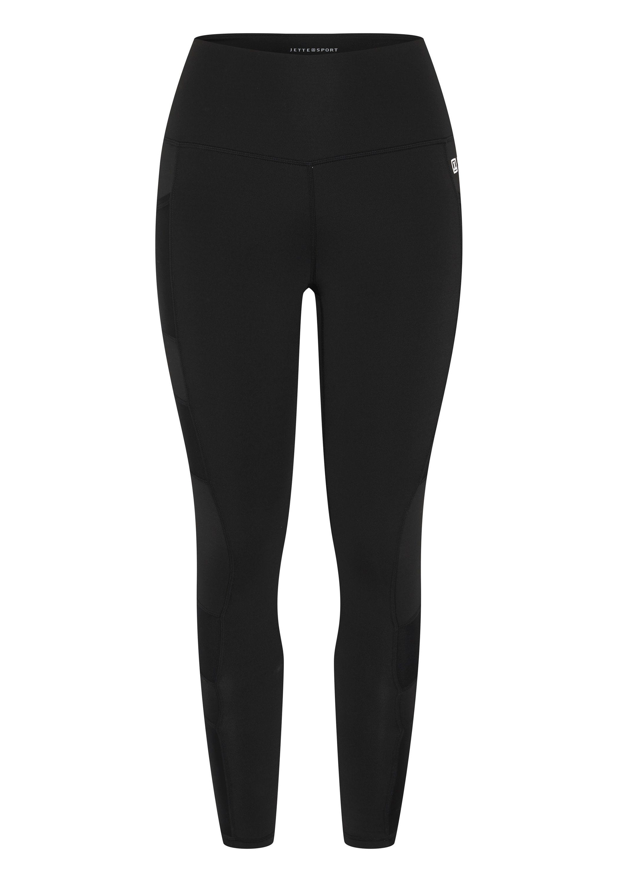 JETTE SPORT Leggings mit Reflective-Logo-Print