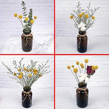 Trockenblume Getrocknete Blumen, 20 Stück Gelb Kugeln Strauß für Heimwerker, Juoungle