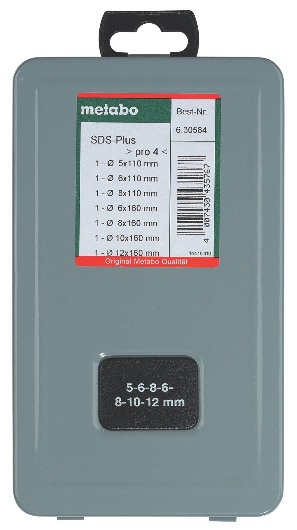 metabo Bohrer- und Bit-Set Metabo 6.30584.00 SDS-Bohrersatz 7-teilig für BHE /UHE für Beton