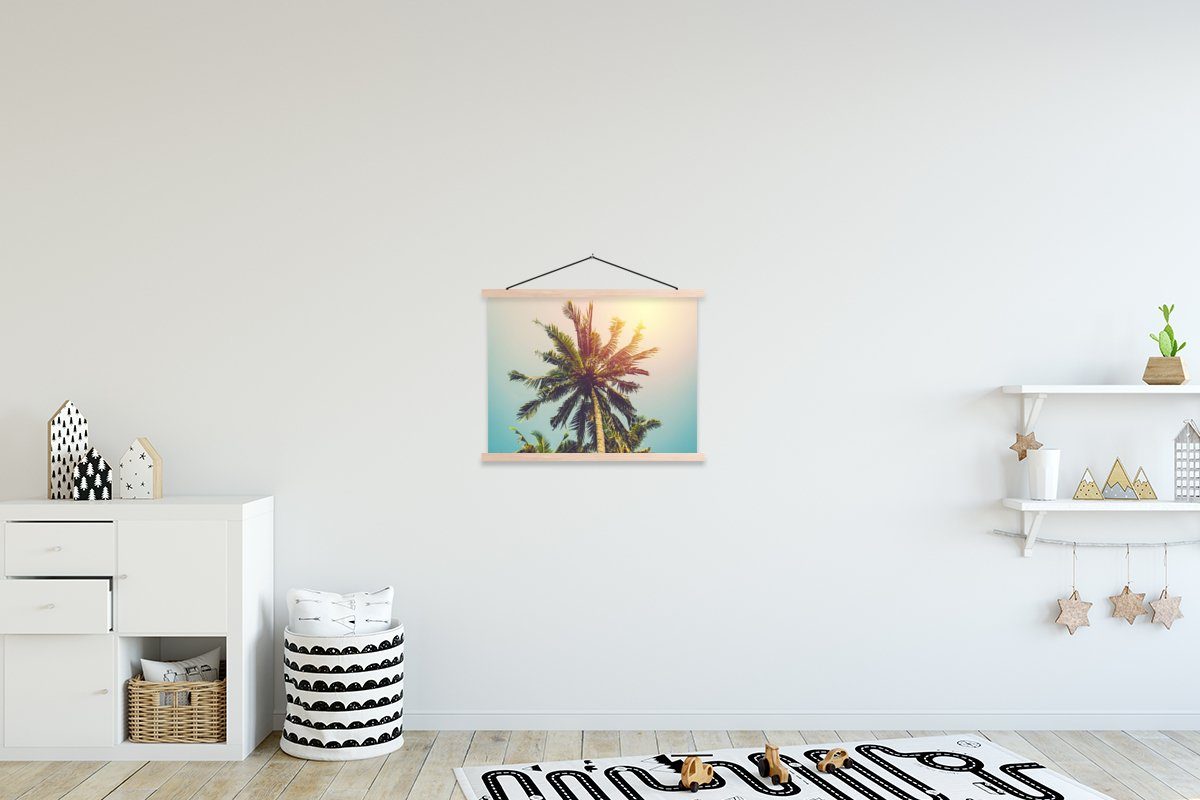 MuchoWow Poster Palme - - Magnetisch Wohnzimmer, Tropisch Textilposter für Sonne, Sommer Posterleiste, St), - Bilderleiste, (1