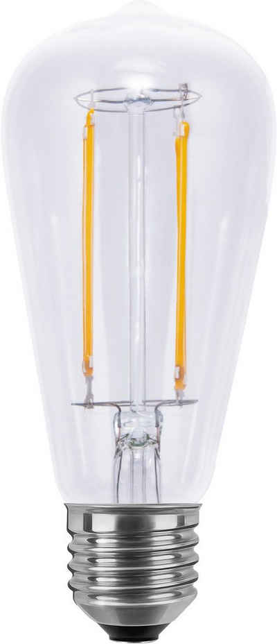 SEGULA LED-Leuchtmittel Vintage Line, E27, 1 St., Warmweiß, dimmbar, Rustika Lampe, klar, 2700K, E27